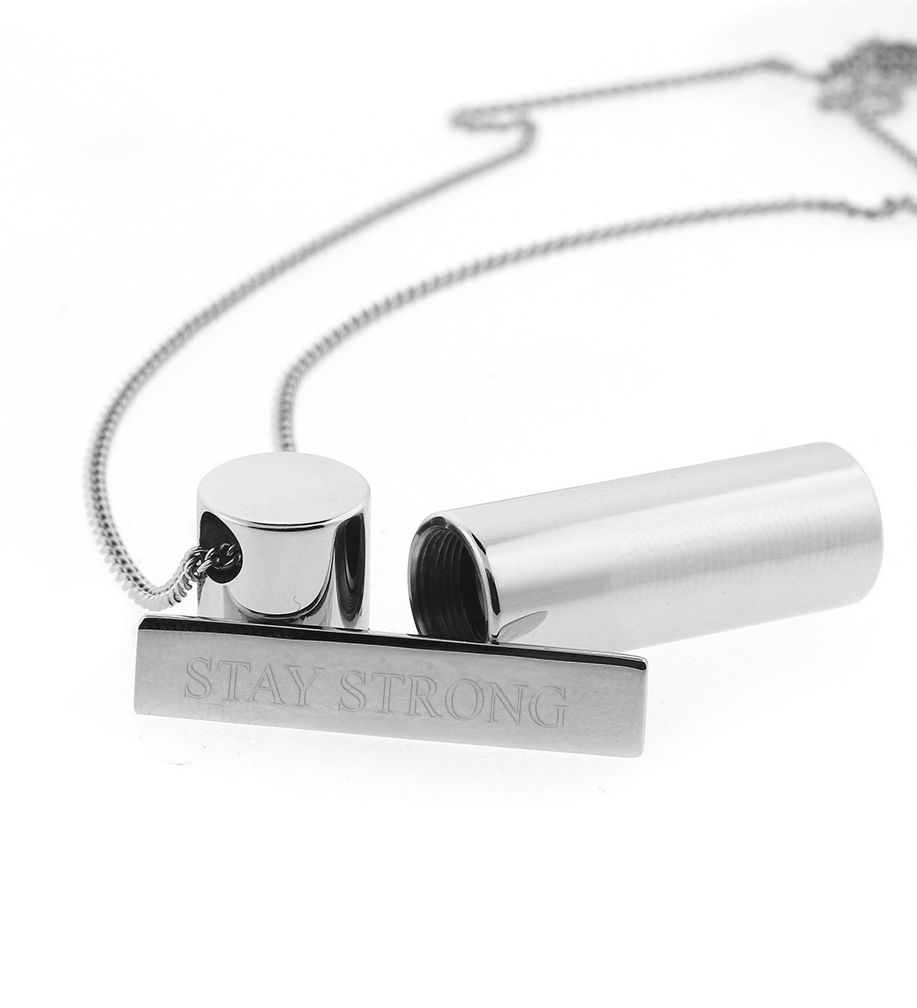 Secret Message Capsule Engraved Pendant Necklace