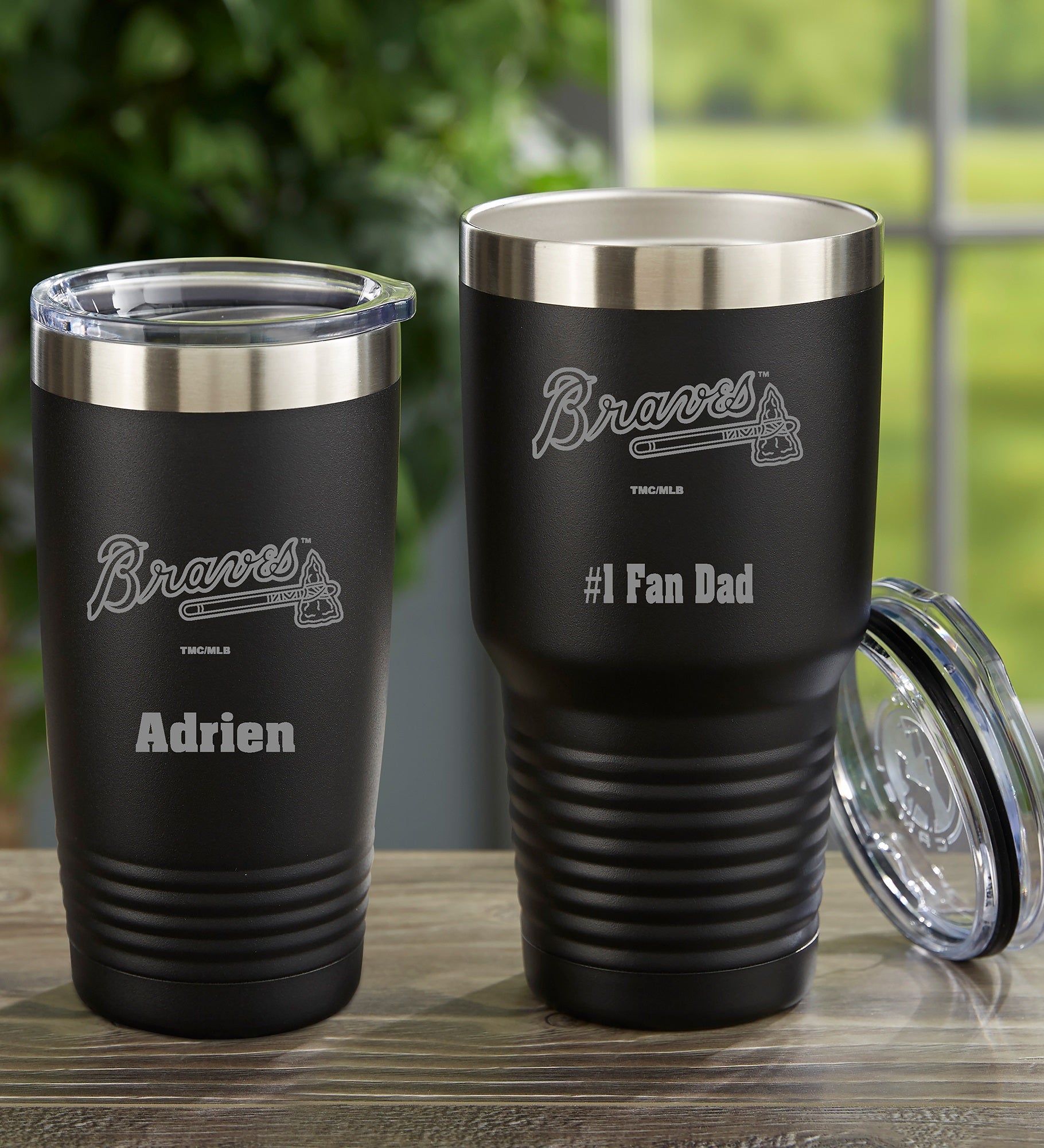 MLB Atlanta Braves Personalized Stainless Steel Tumbler