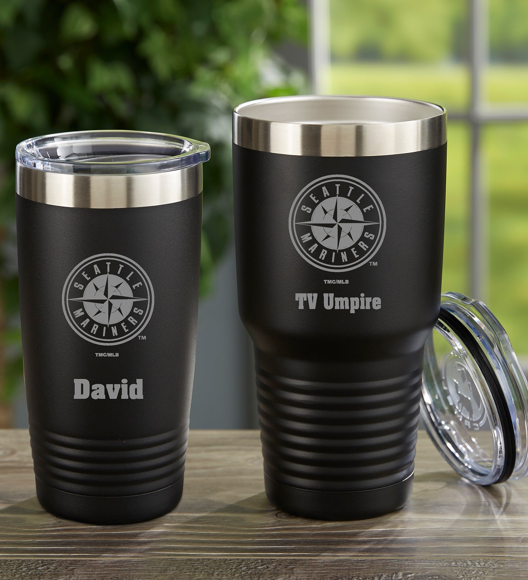 MLB Seattle Mariners Personalized Stainless Steel Tumbler