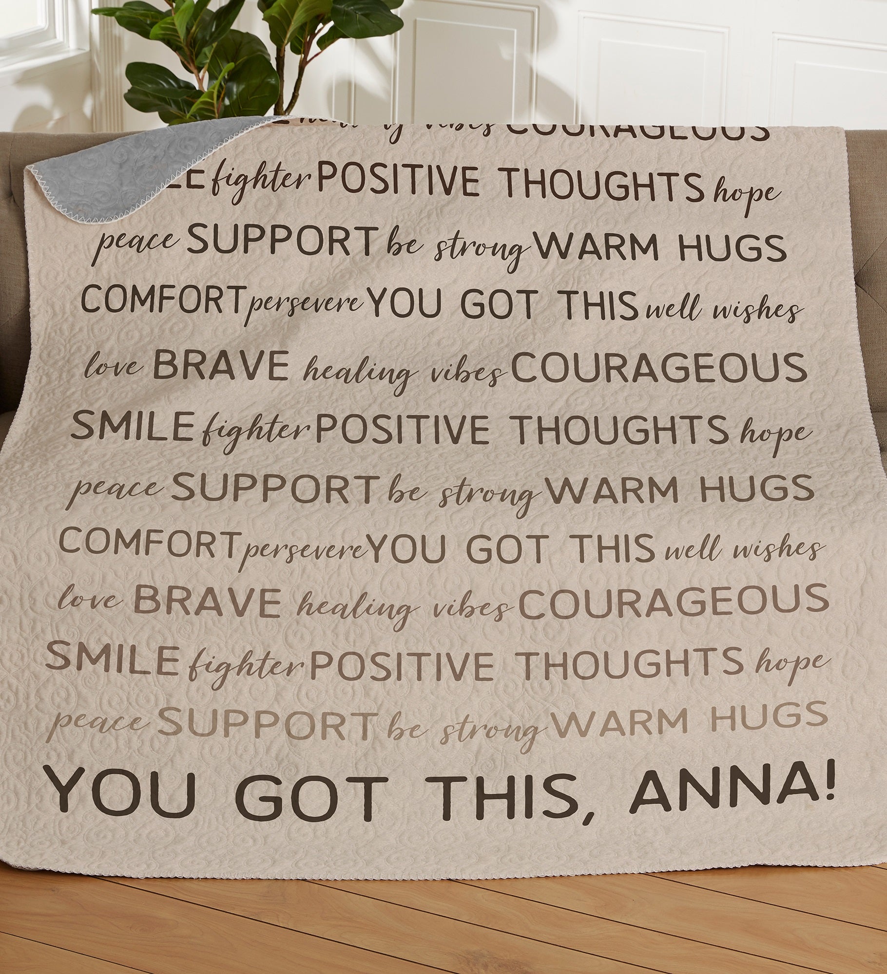Words of Encouragement Personalized Blanket