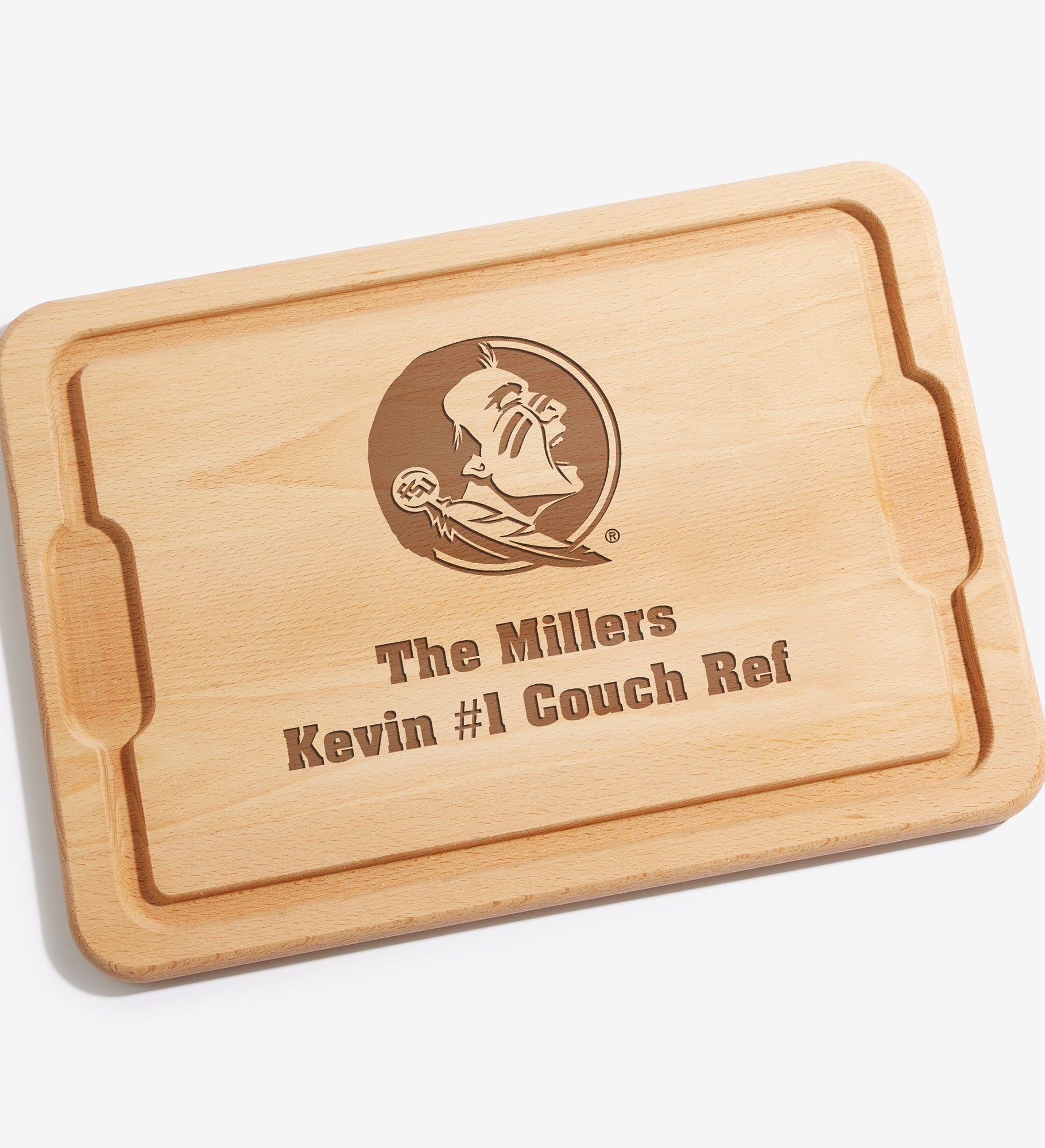 NCAA Florida State Seminoles Personalized Hardwood Cutting Board