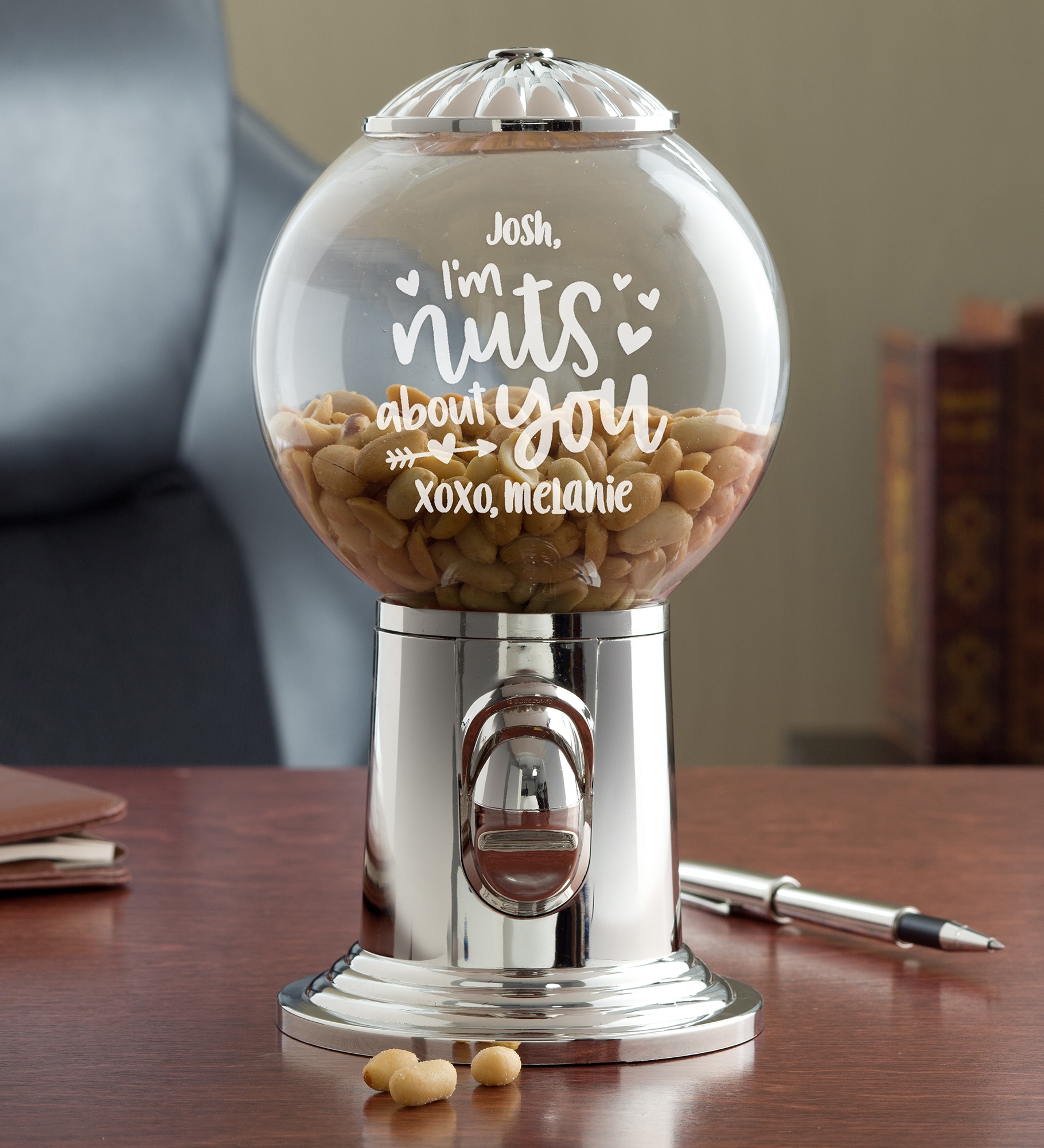 Nuts About You Personalized Candy Dispenser