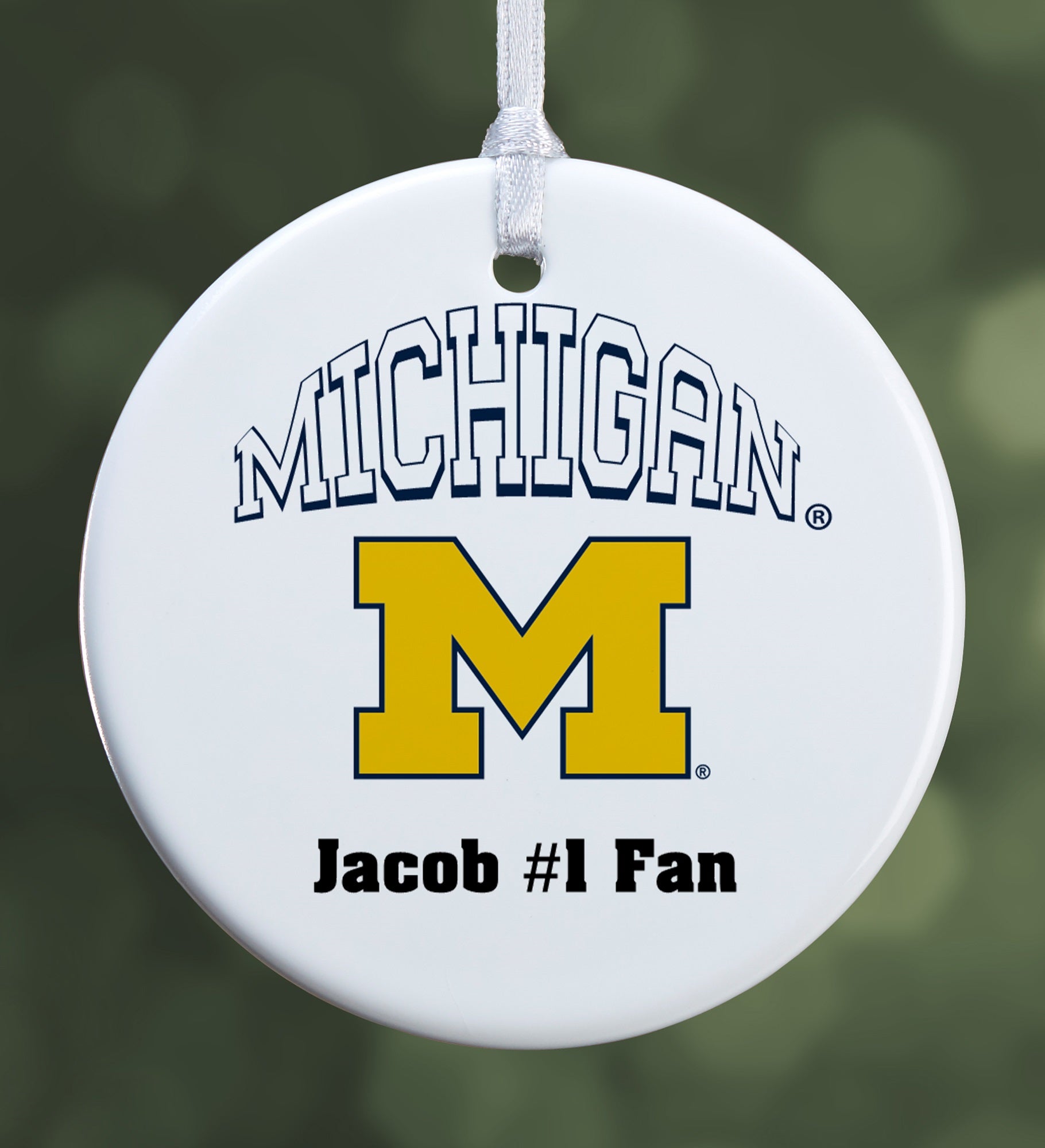 NCAA Michigan Wolverines Personalized Ornament
