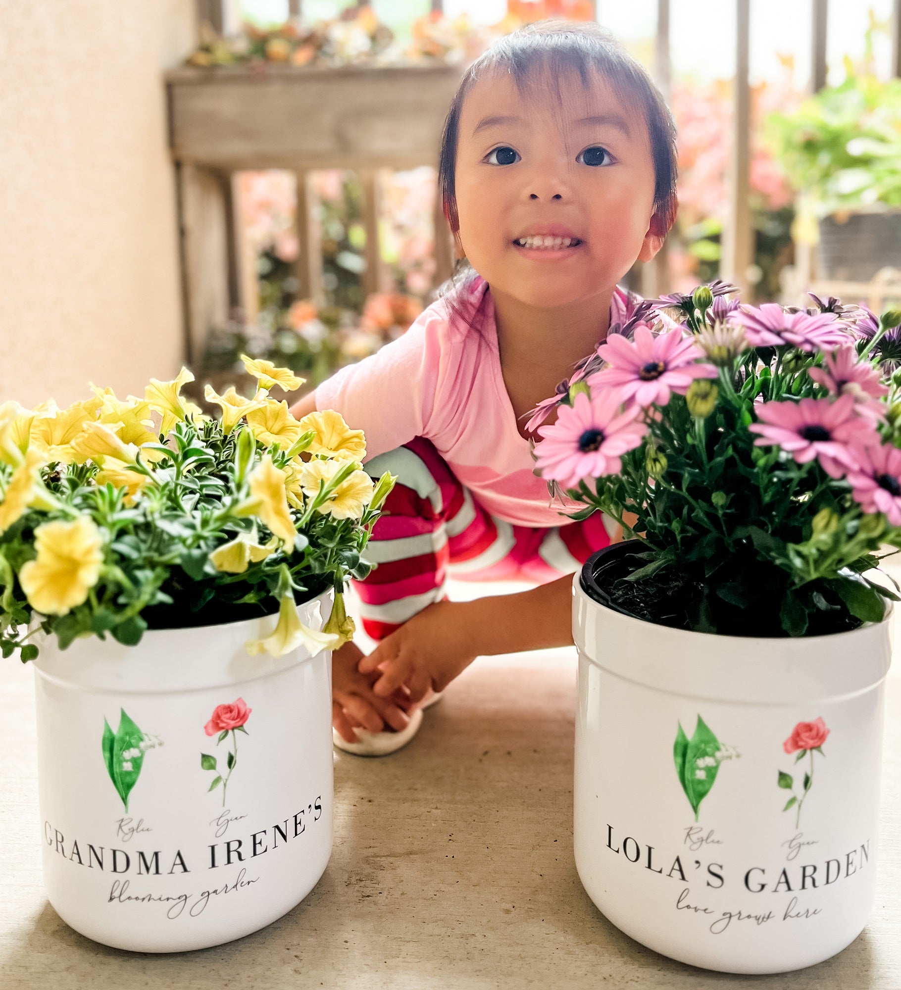 Birth Month Flower Personalized Outdoor Flower Pot