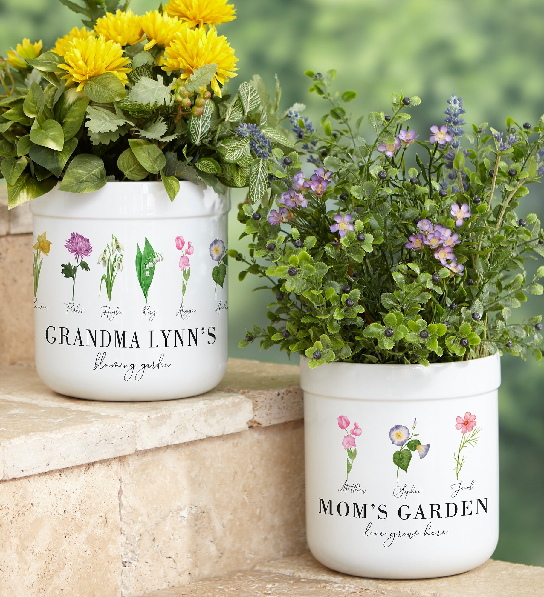 Birth Month Flower Personalized Outdoor Flower Pot