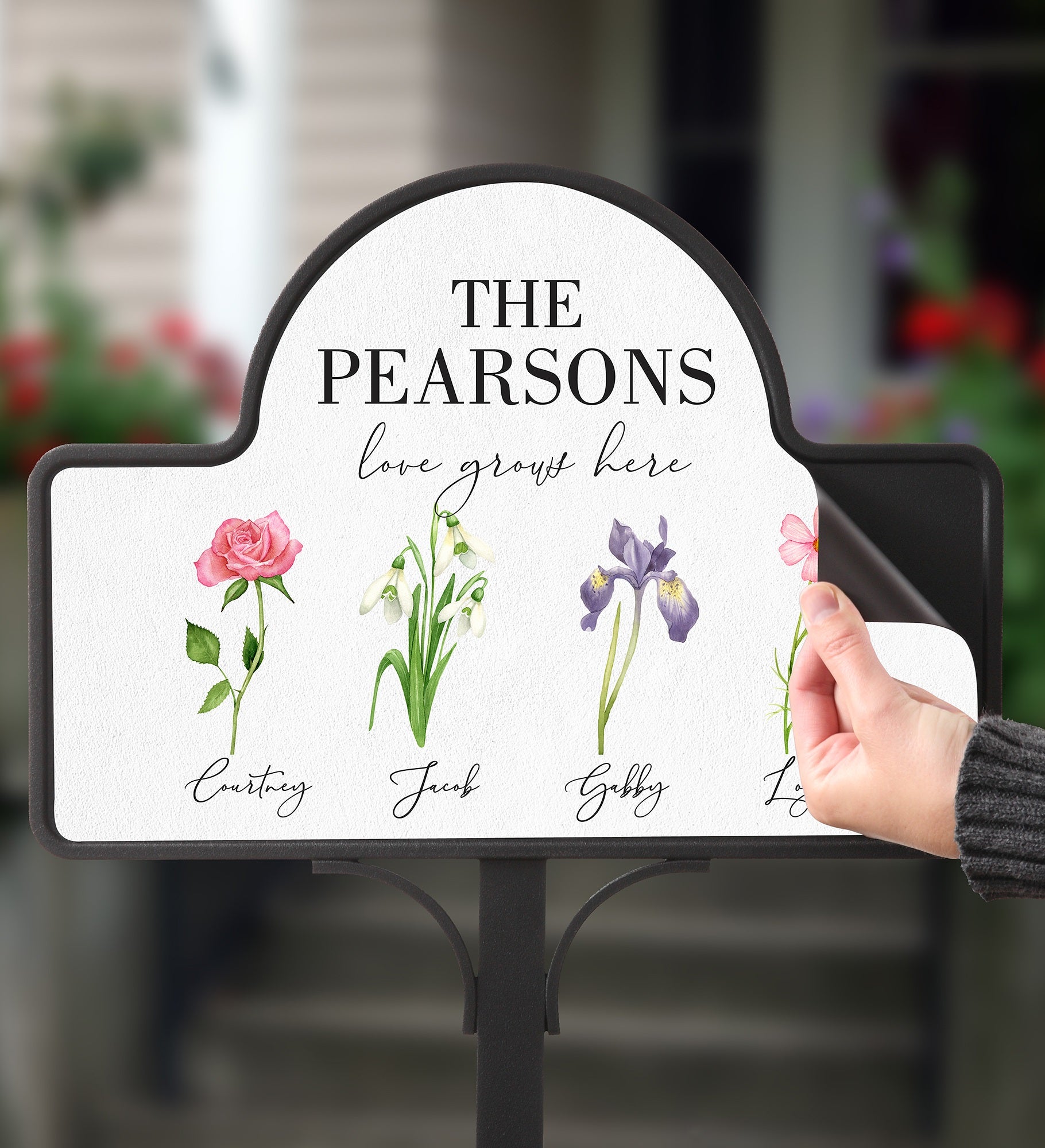 Birth Month Flower Personalized Magnetic Garden Sign
