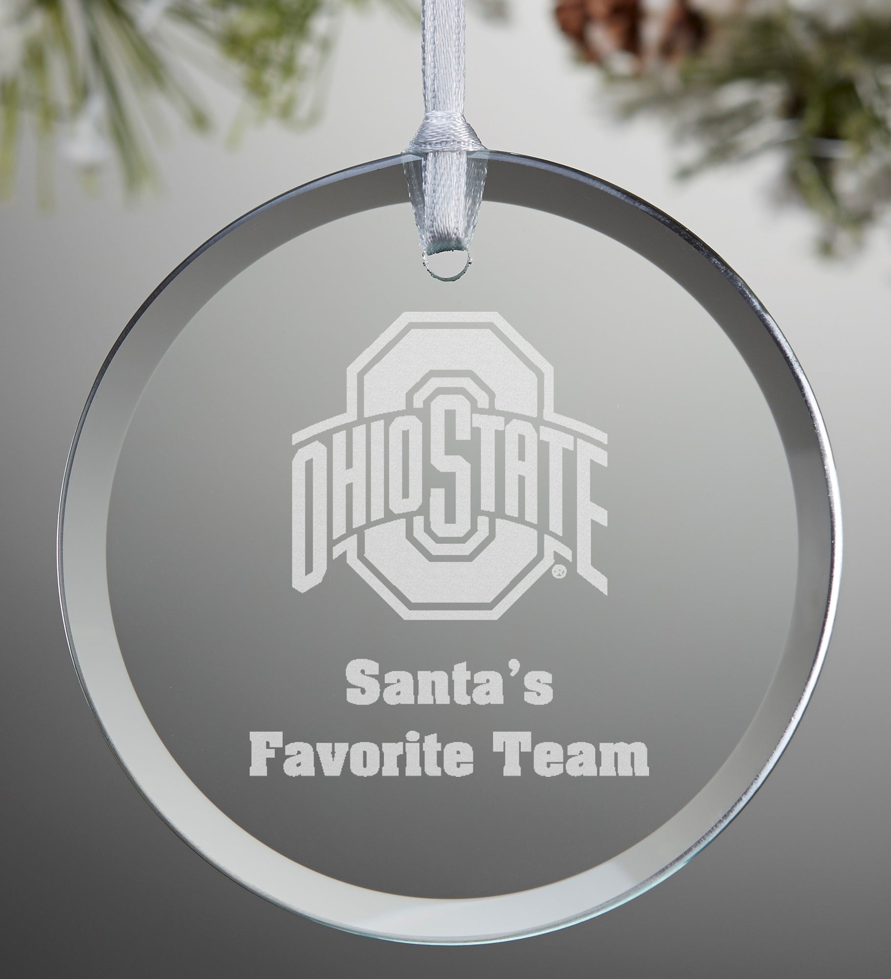 NCAA Ohio State Buckeyes Personalized Glass Ornament