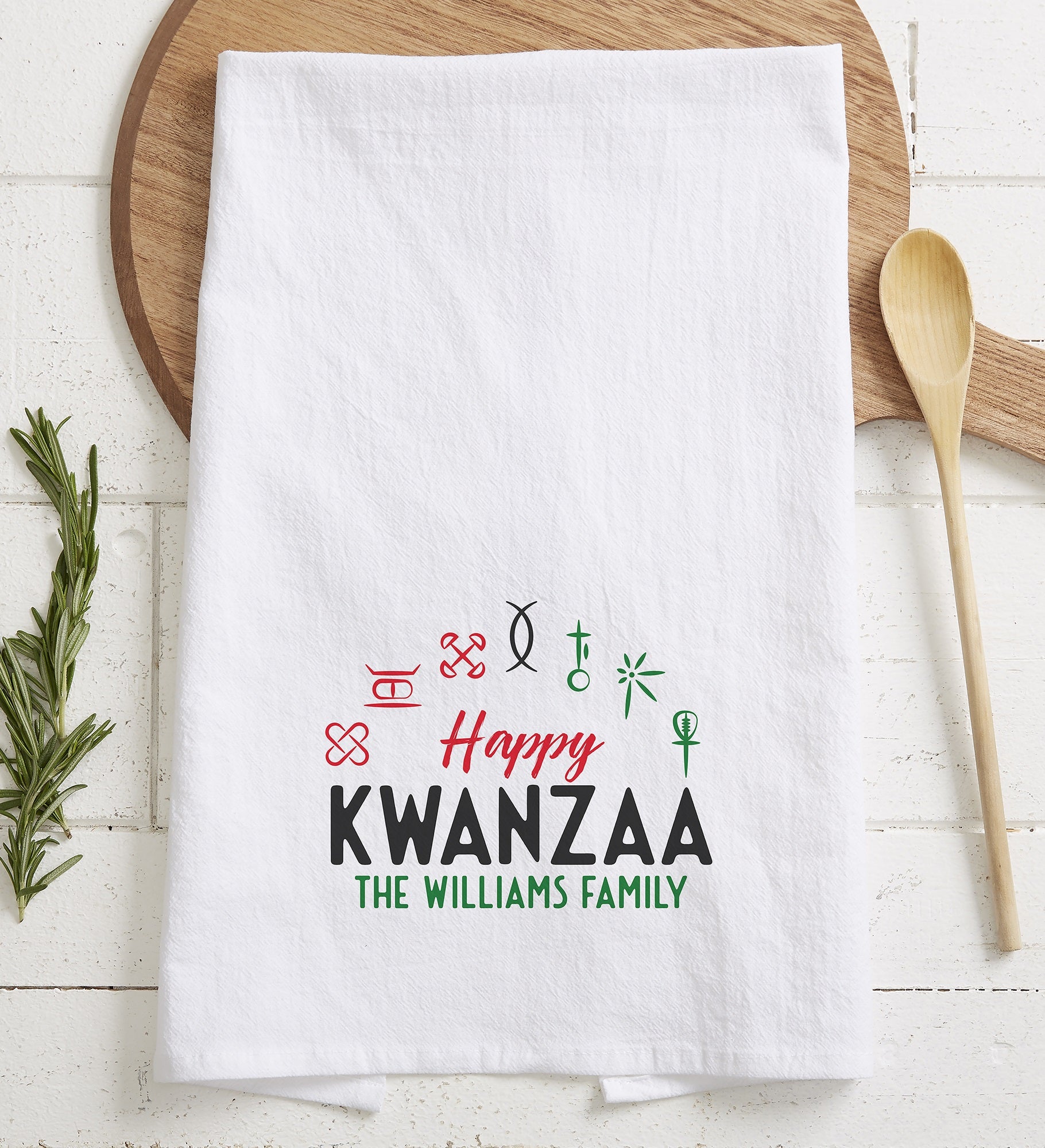 Kwanzaa Personalized Tea Towel