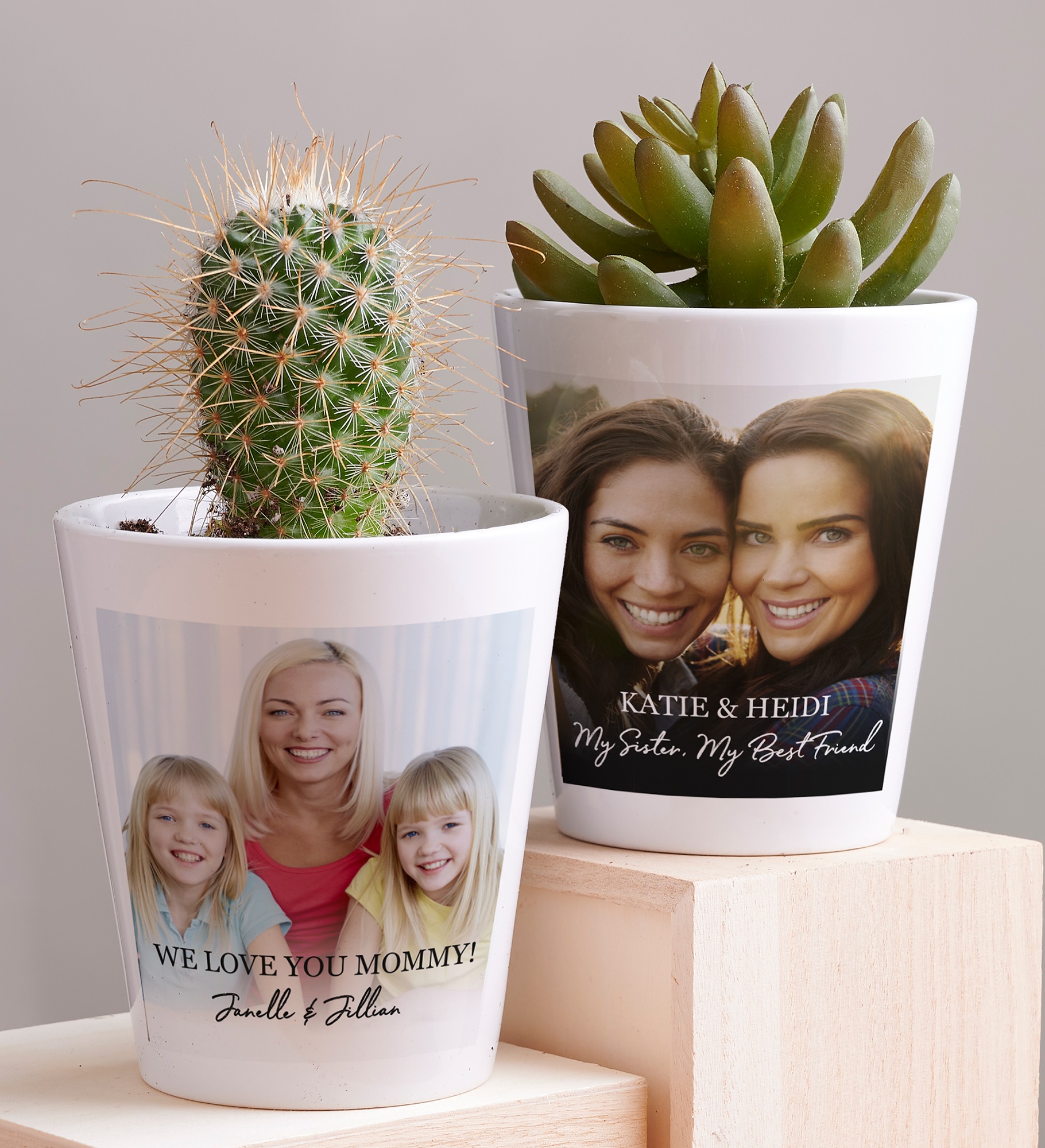 Photo & Message For Her Personalized Mini Flower Pot