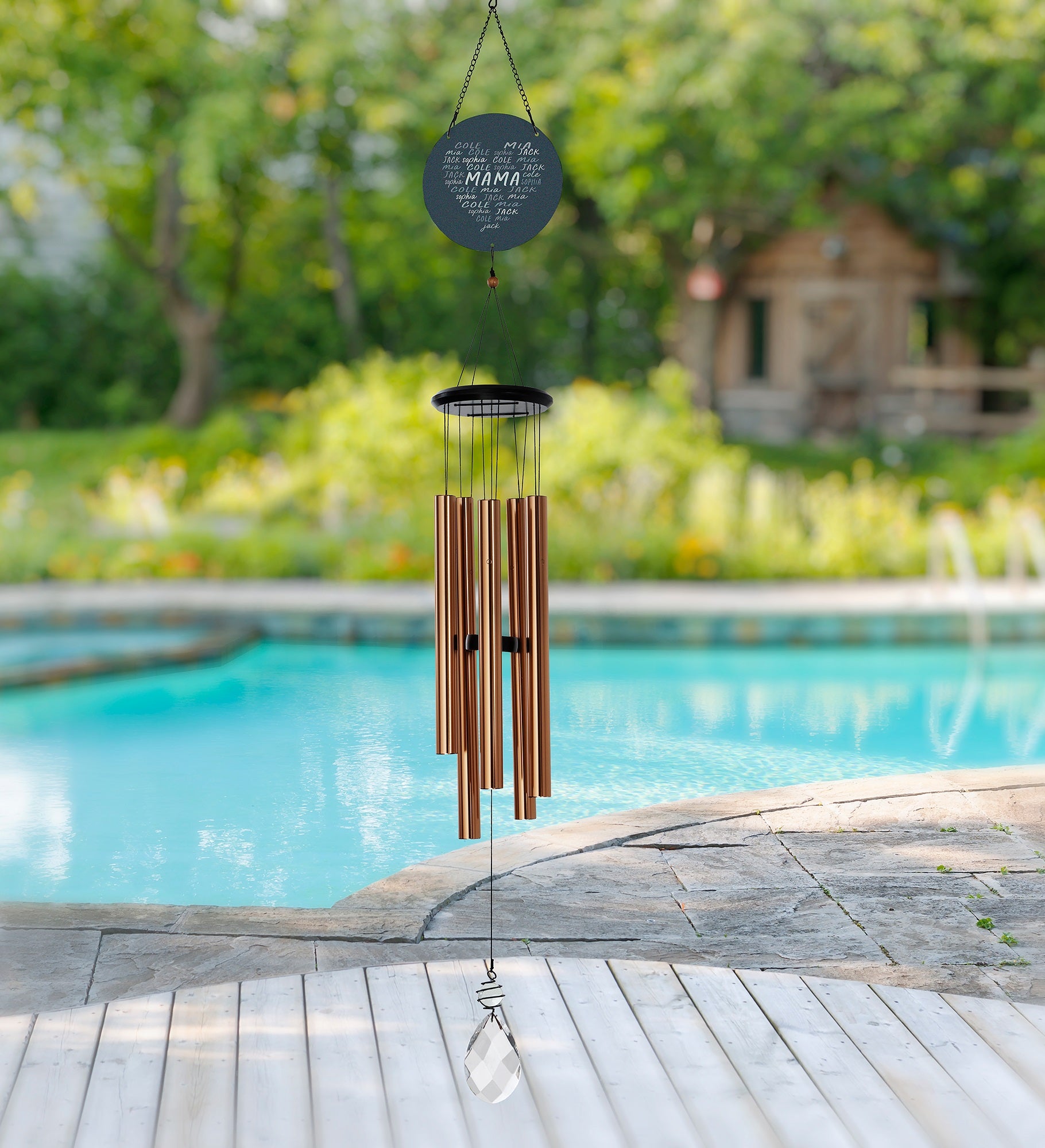 Grateful Heart Personalized Wind Chimes