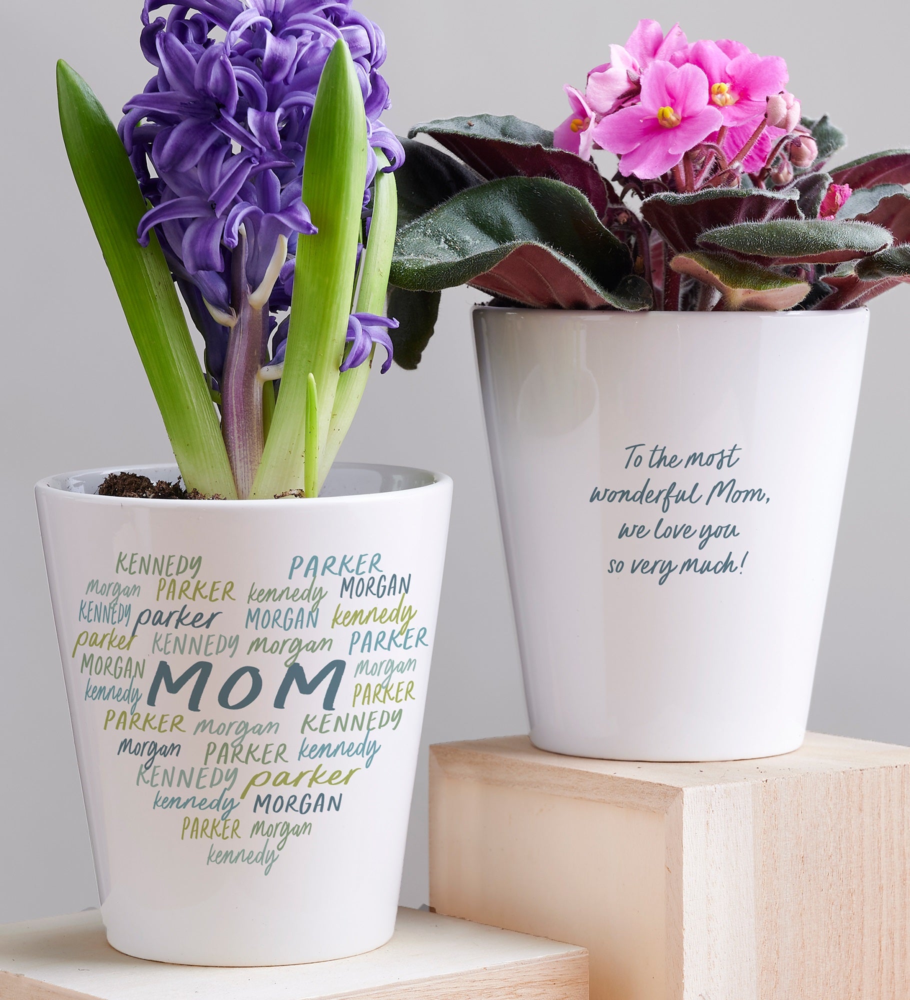 Grateful Heart Personalized Mini Flower Pot