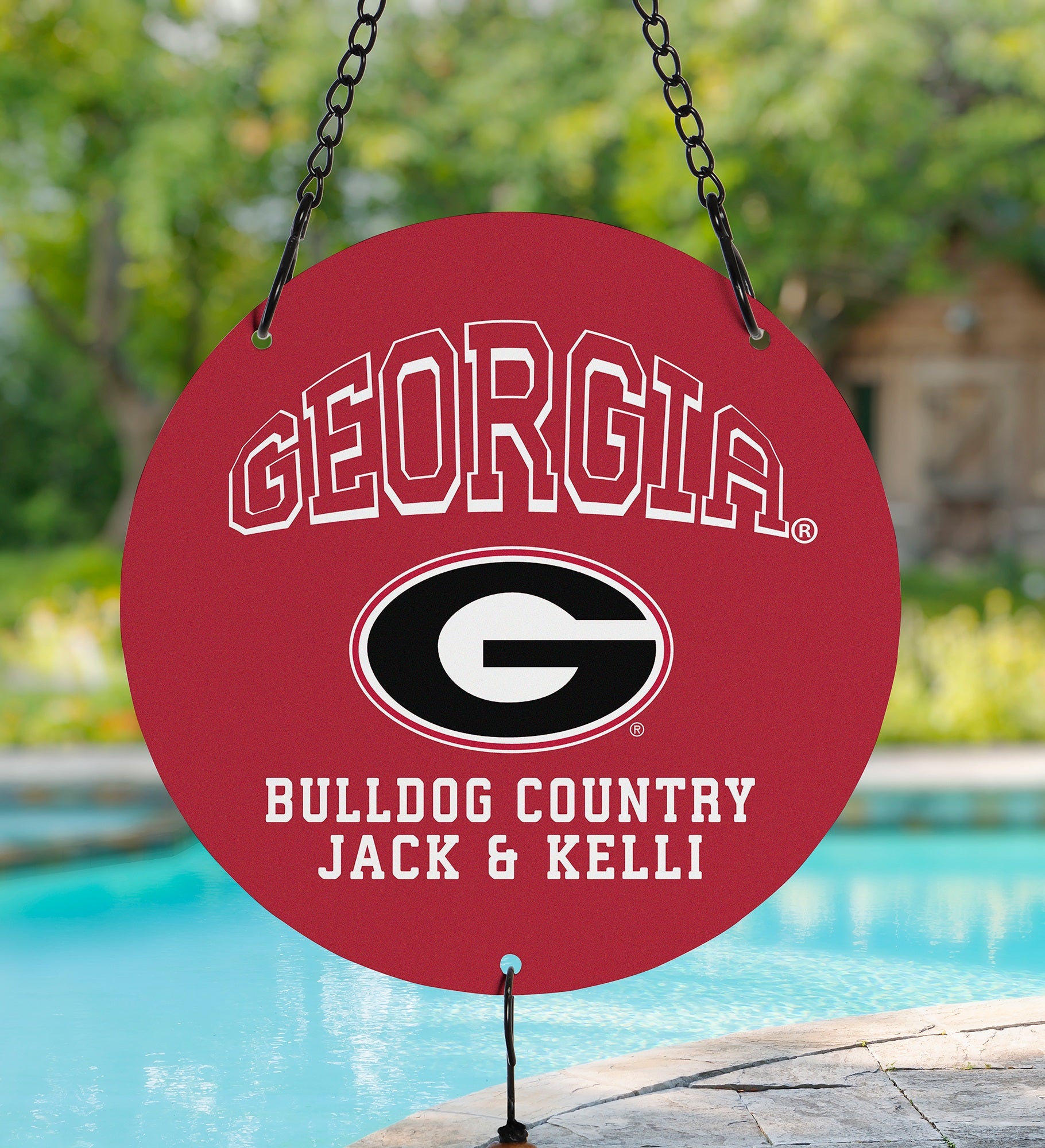 NCAA Georgia Bulldogs Personalized Wind Chimes