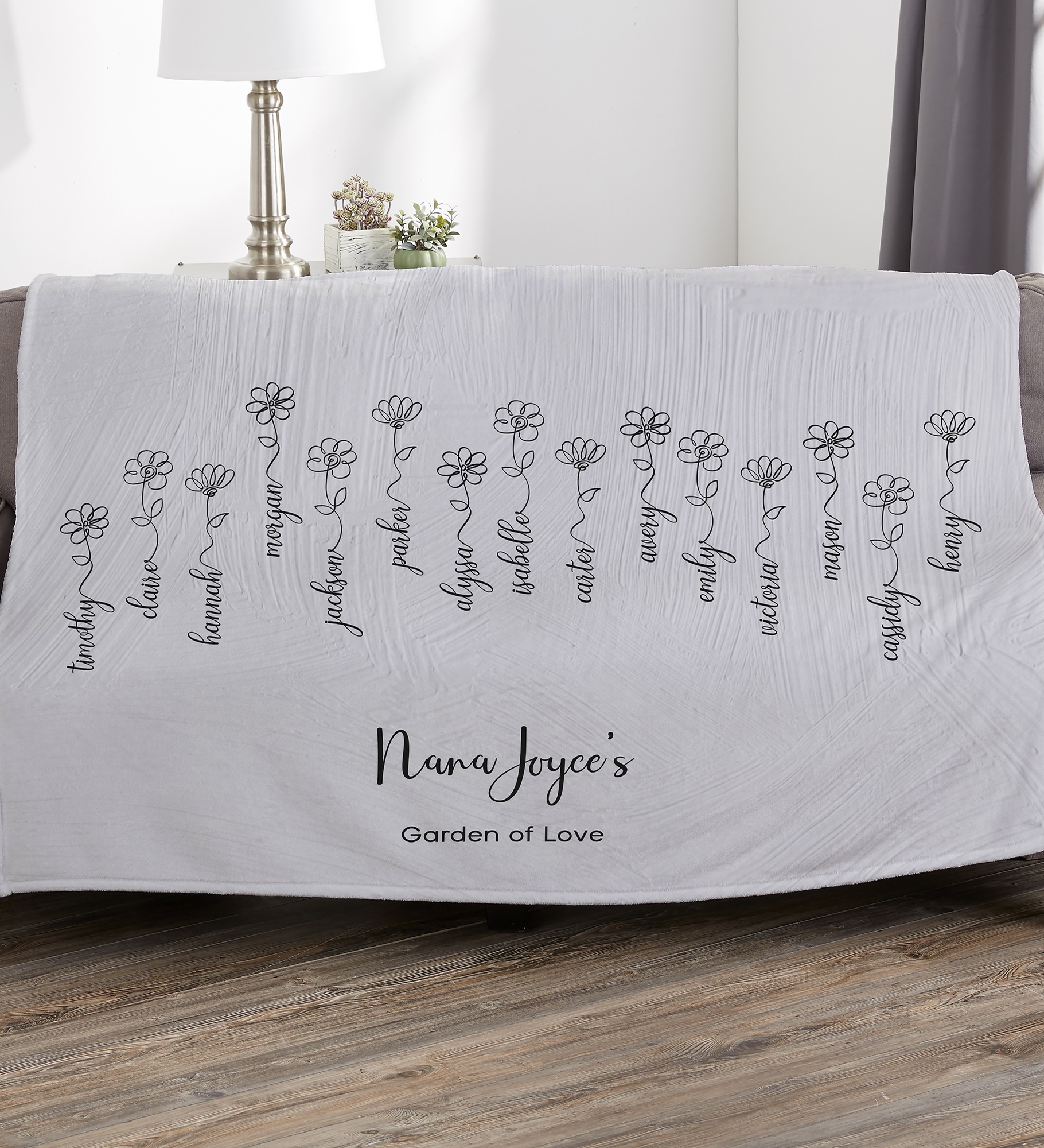 Garden Of Love Personalized Blanket