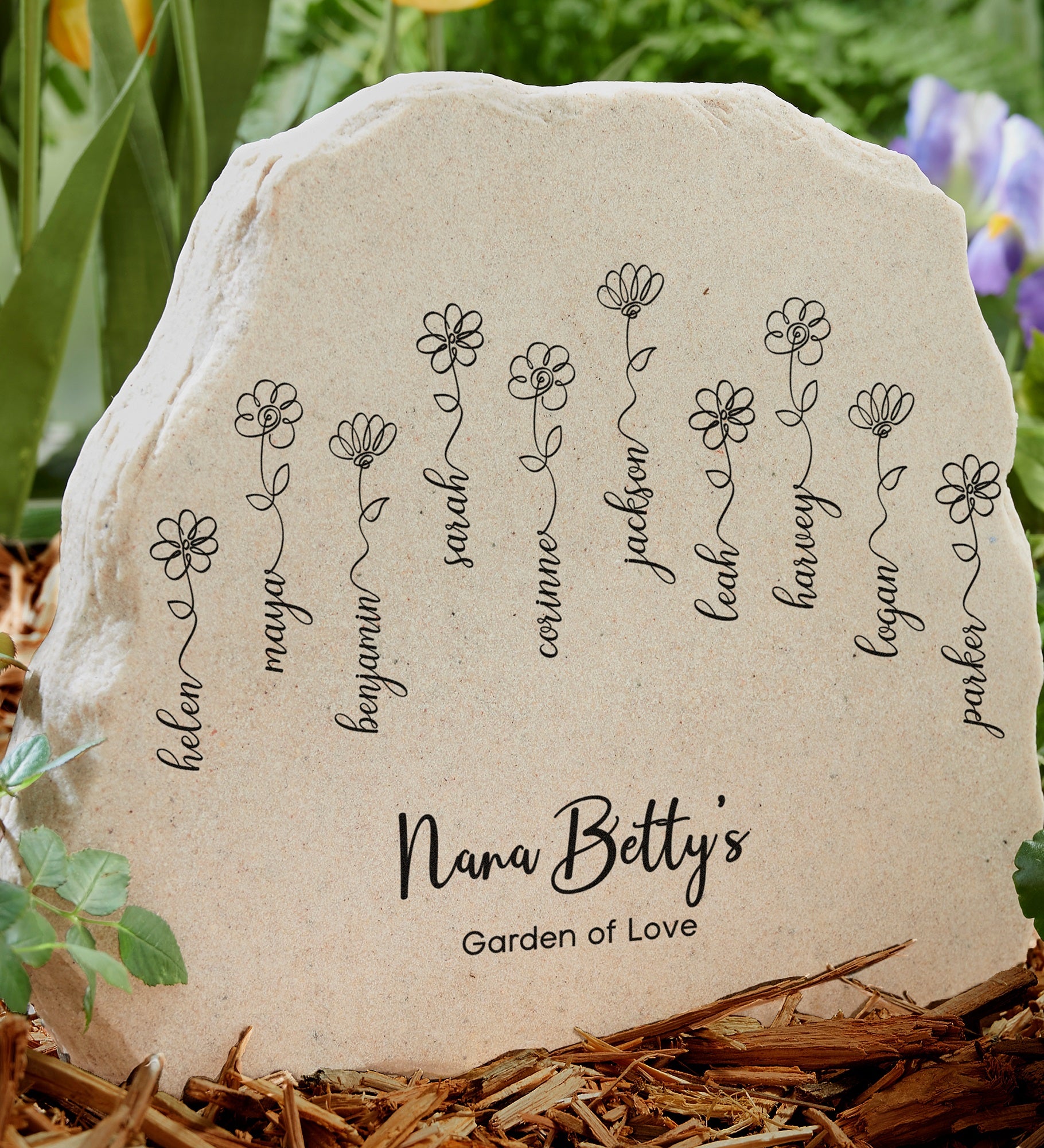 Garden Of Love Personalized Standing Garden Stone