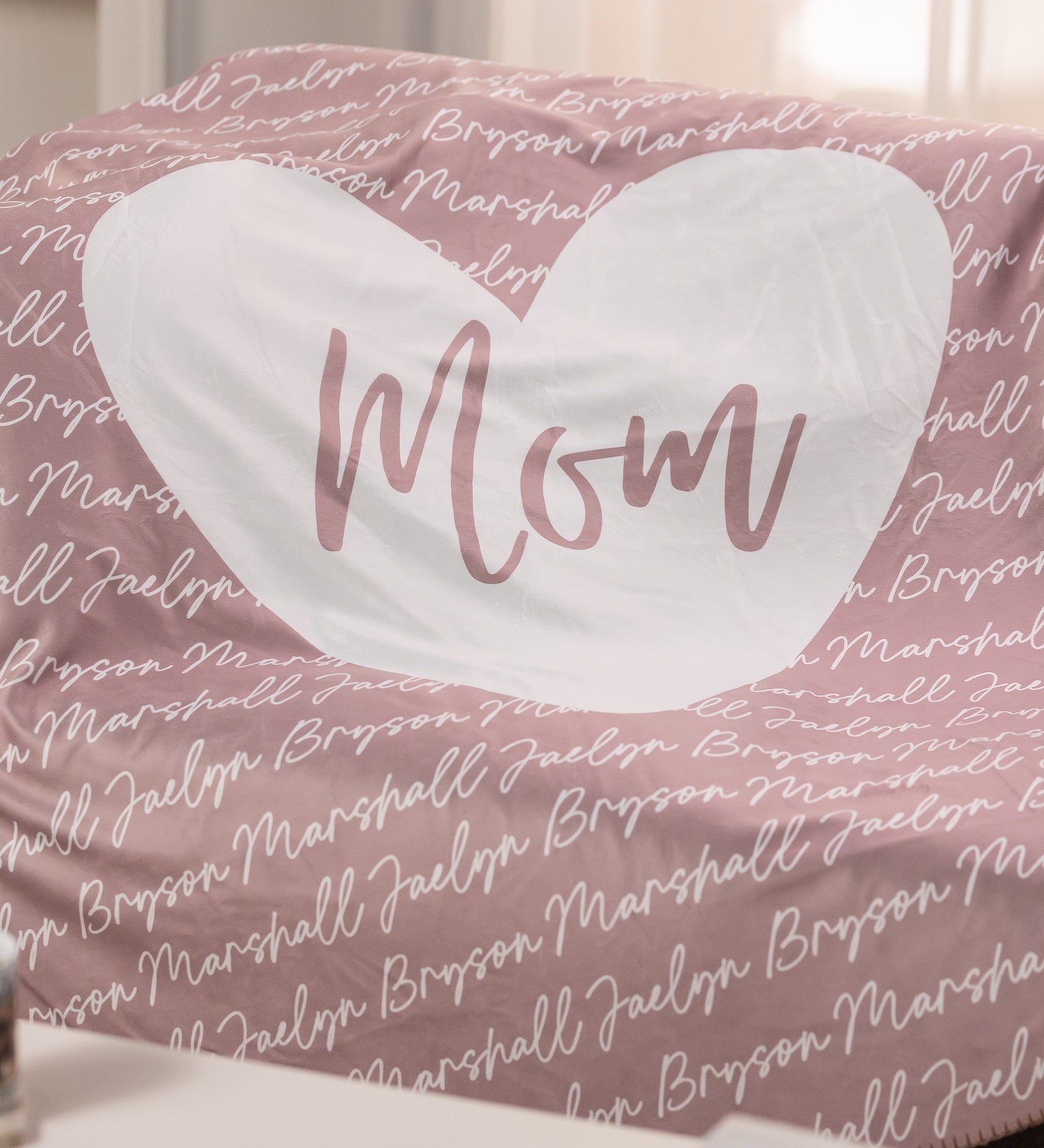 Family Heart Personalized Blanket