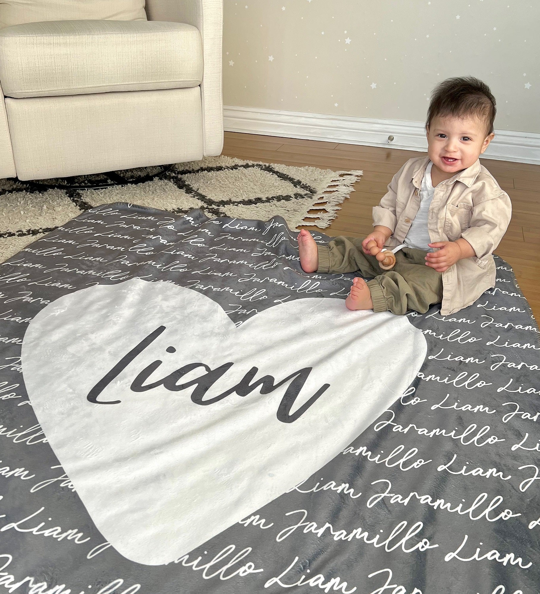 Family Heart Personalized Blanket