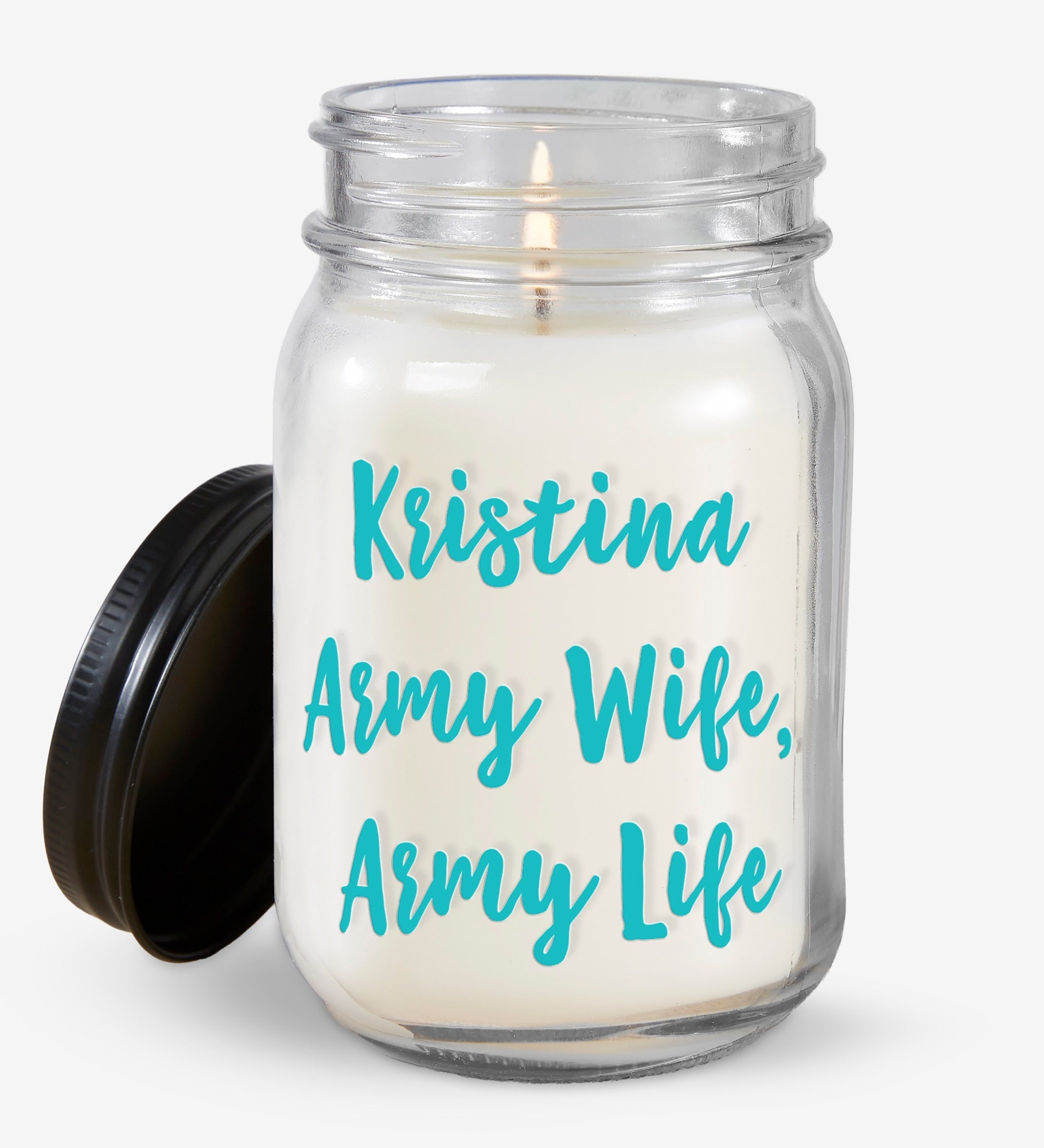 Write Your Own Military Expressions Personalized Farmhouse Candle Jar