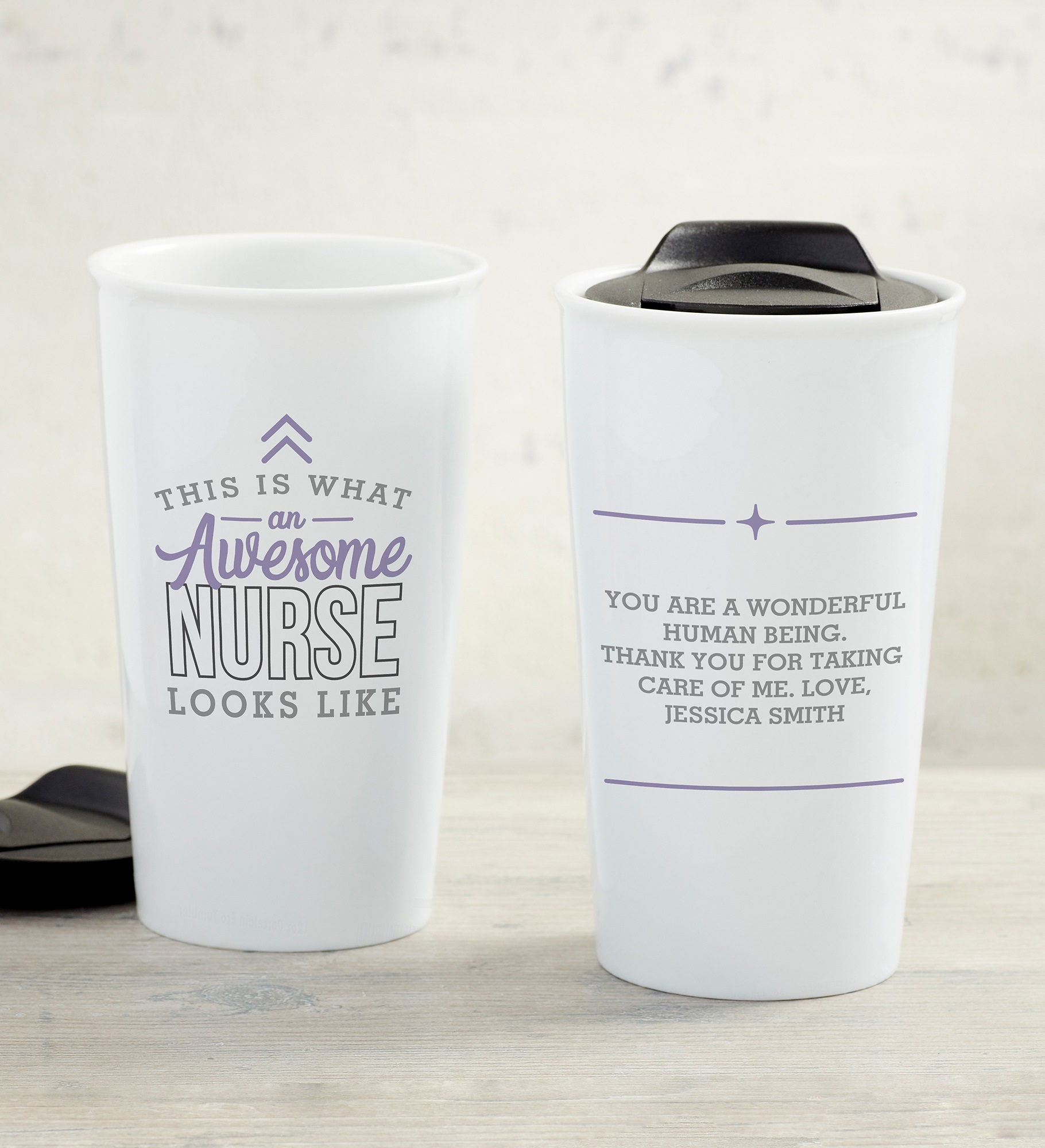 This Is What an Awesome Nurse Looks Like Personalized 12 oz. Ceramic Travel Mug