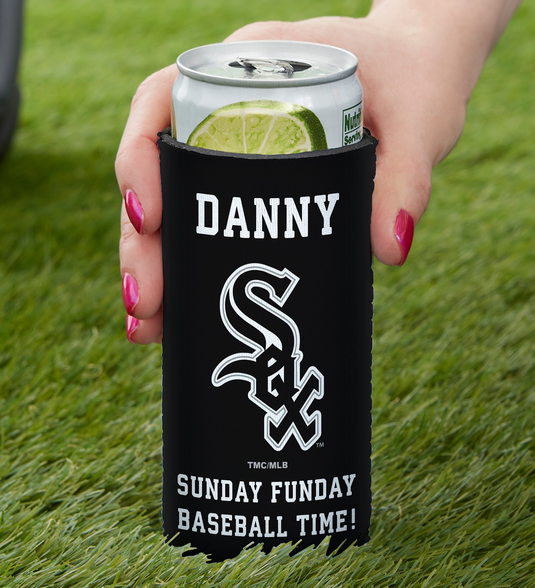 MLB Chicago White Sox Personalized Slim Can Holder