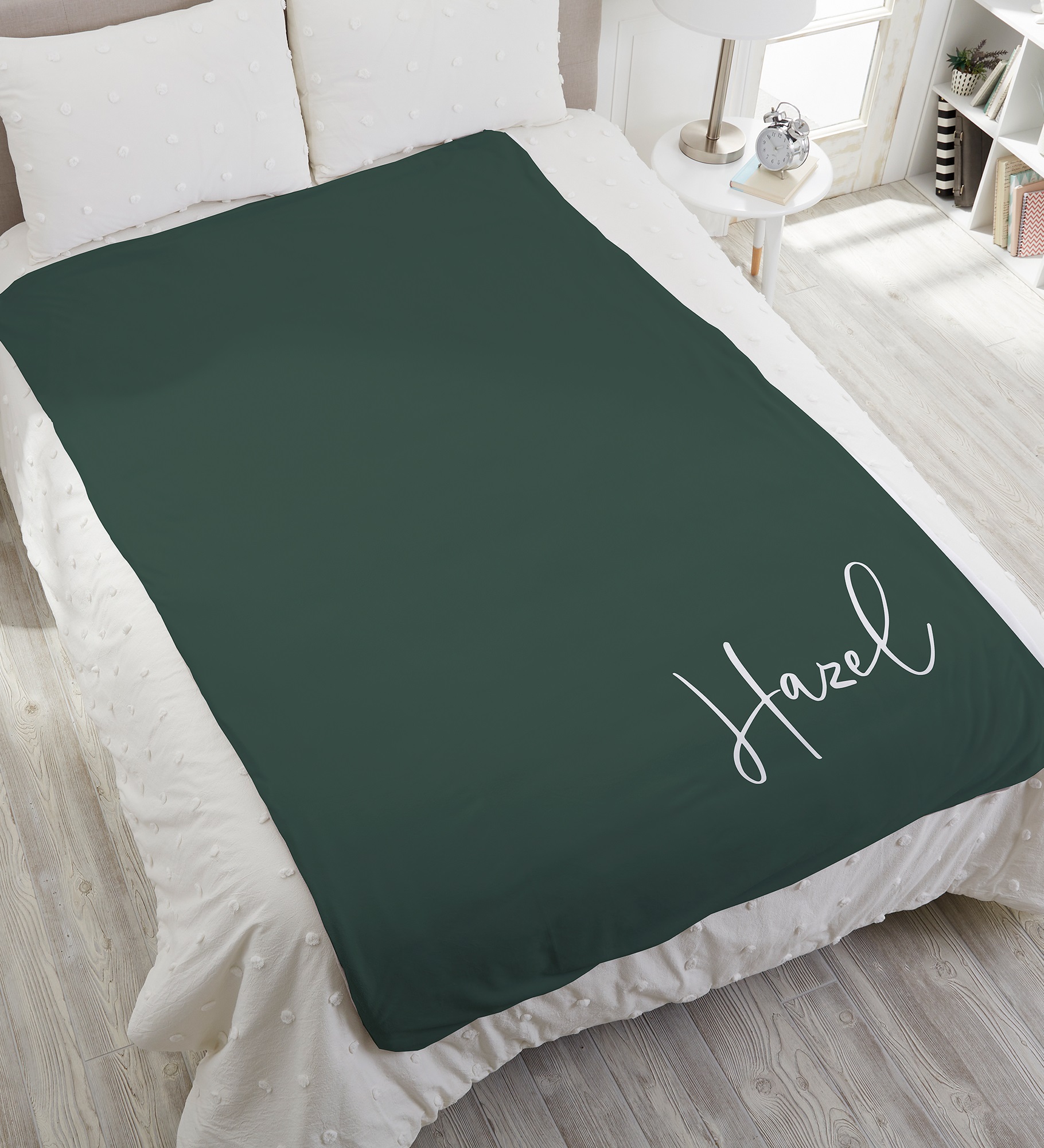 Trendy Script Personalized Weighted Blanket