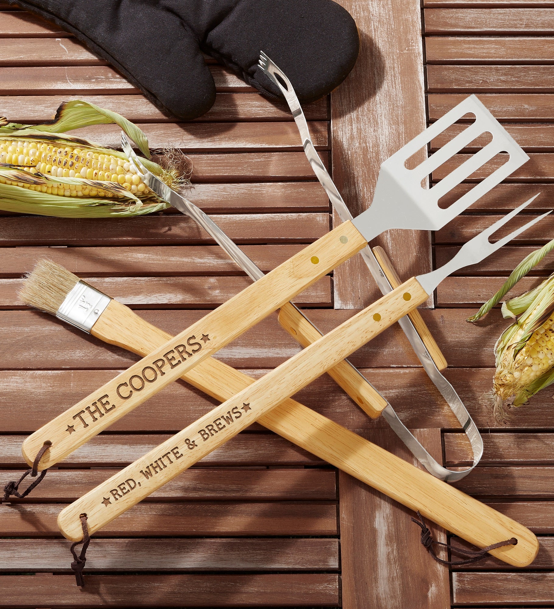 Patriotic Grilling Personalized BBQ Utensil Set