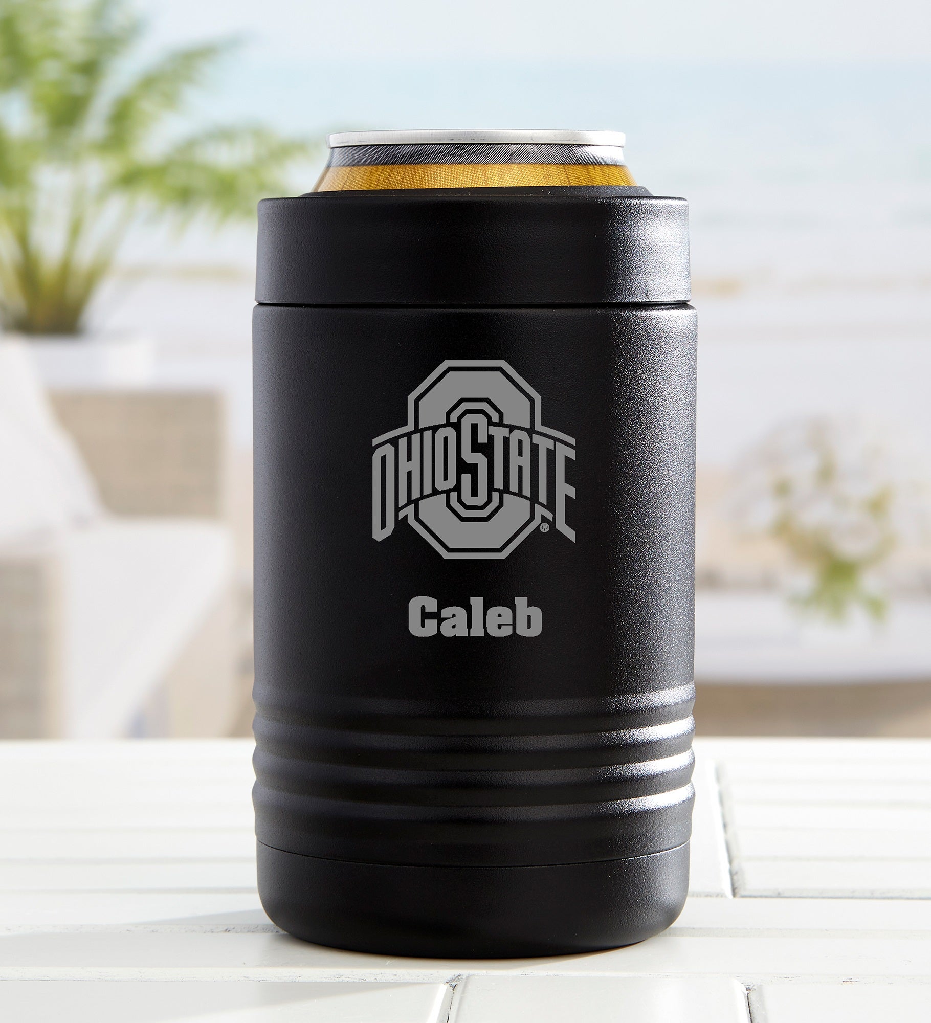 NCAA Ohio State Buckeyes Personalized Stainless Insulated Can Holder