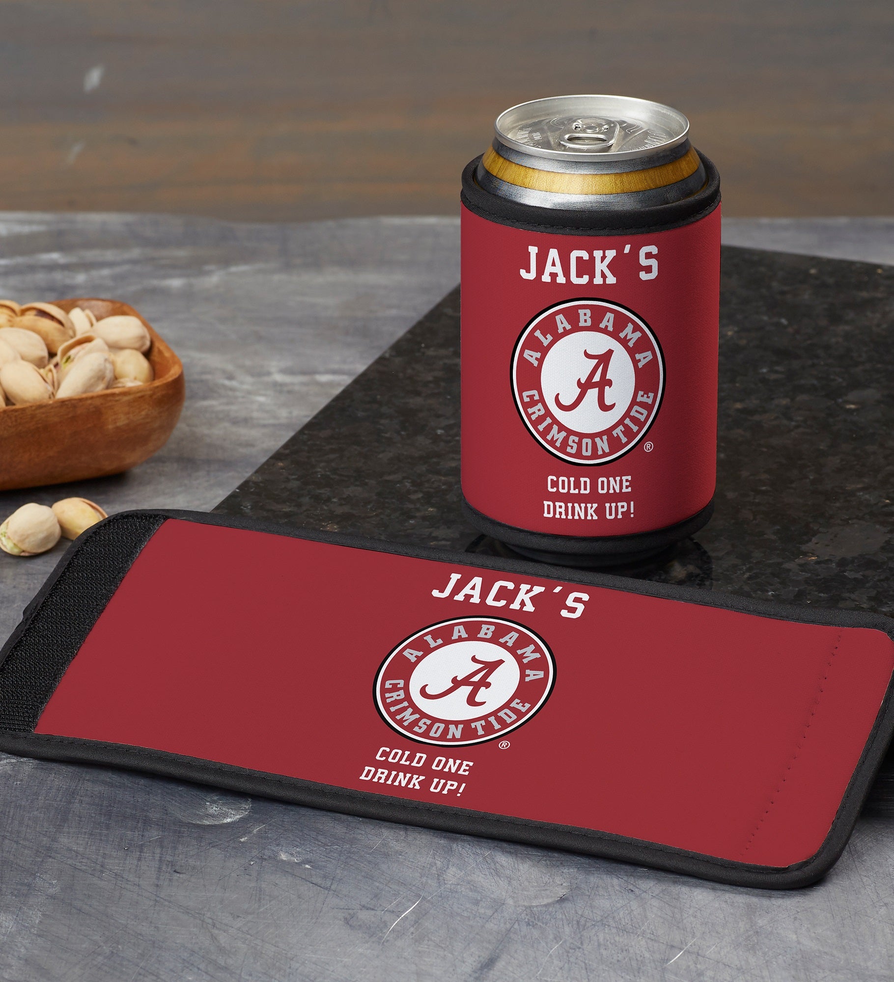 NCAA Alabama Crimson Tide Personalized Can & Bottle Wrap