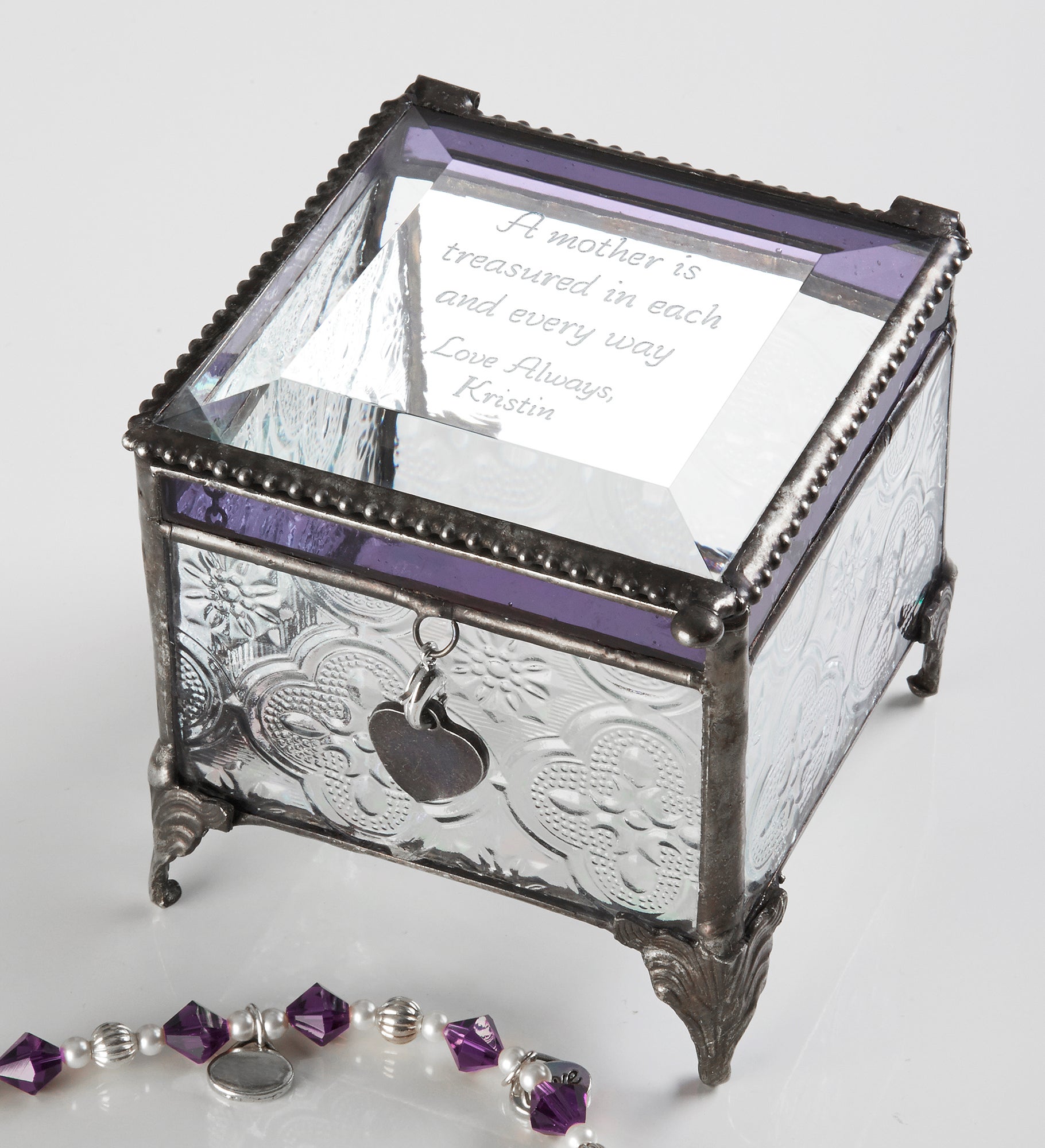 Vintage Treasures For Her Personalized Jewelry Box