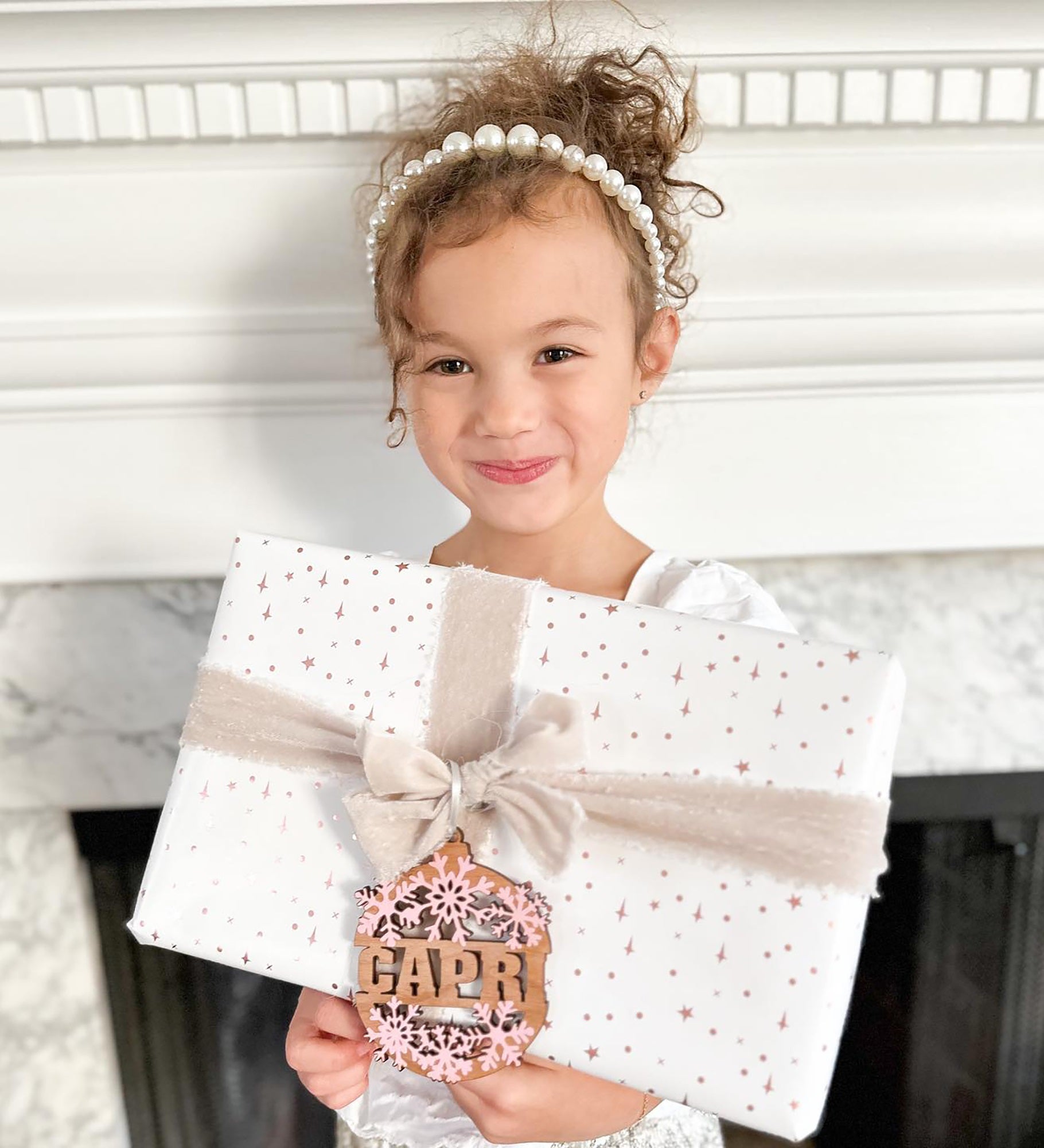 Snowflake Name Personalized Wood Ornament