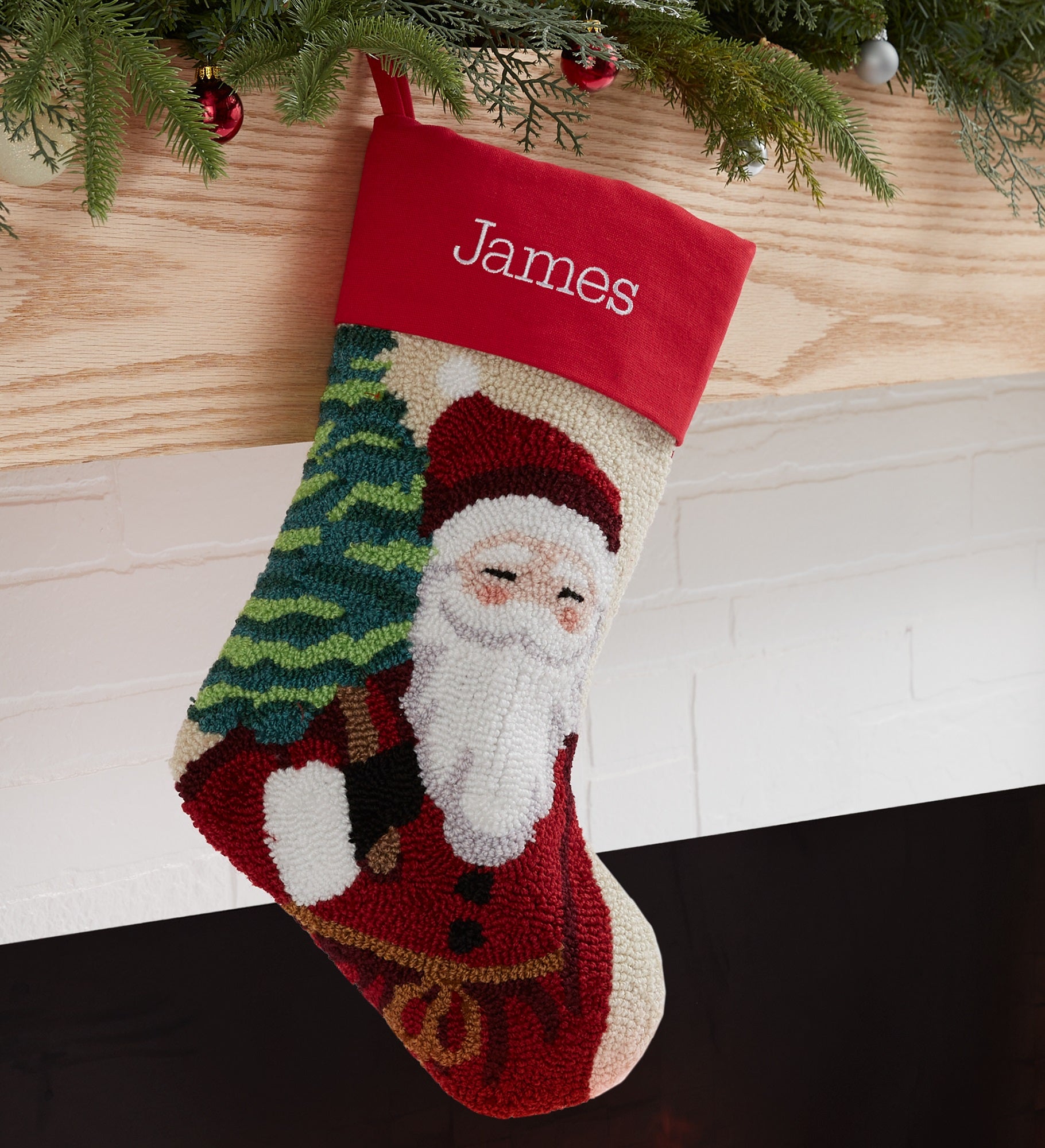 Classic Character Embroidered Hooked Christmas Stockings