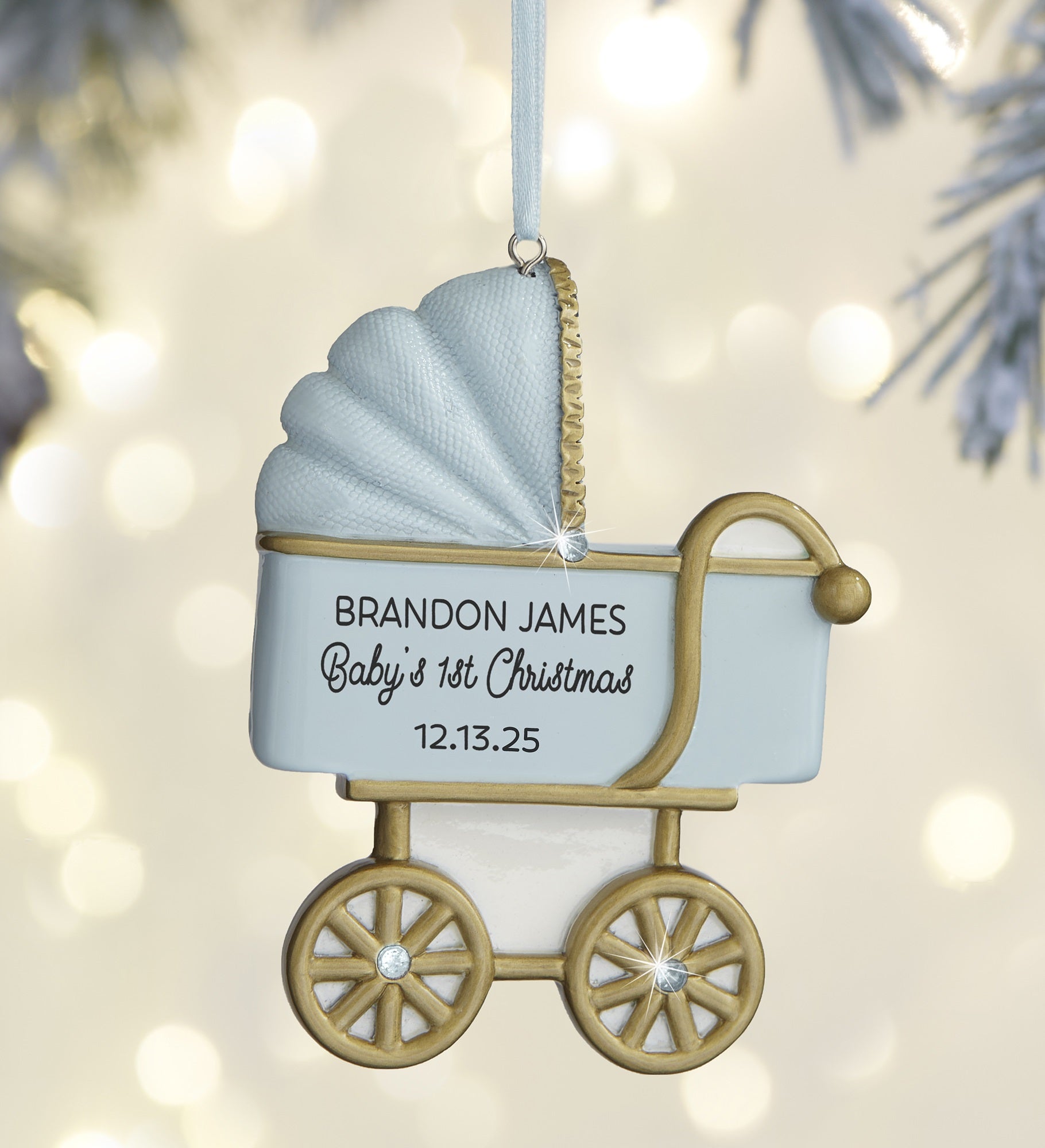 Baby Boy Carriage,[object Object], Personalized Ornament