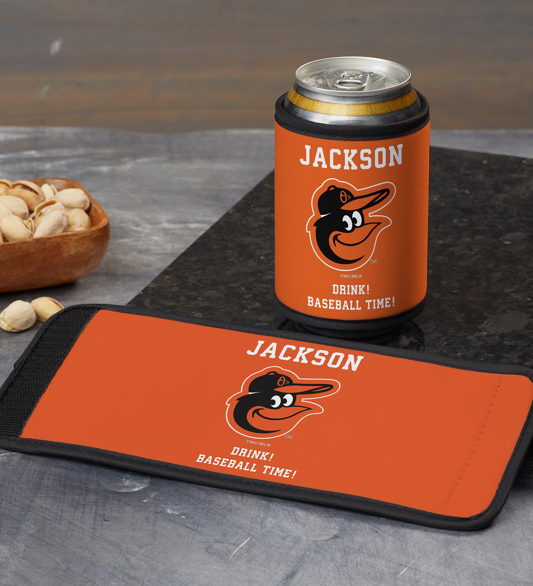 MLB Baltimore Orioles Personalized Can & Bottle Wrap