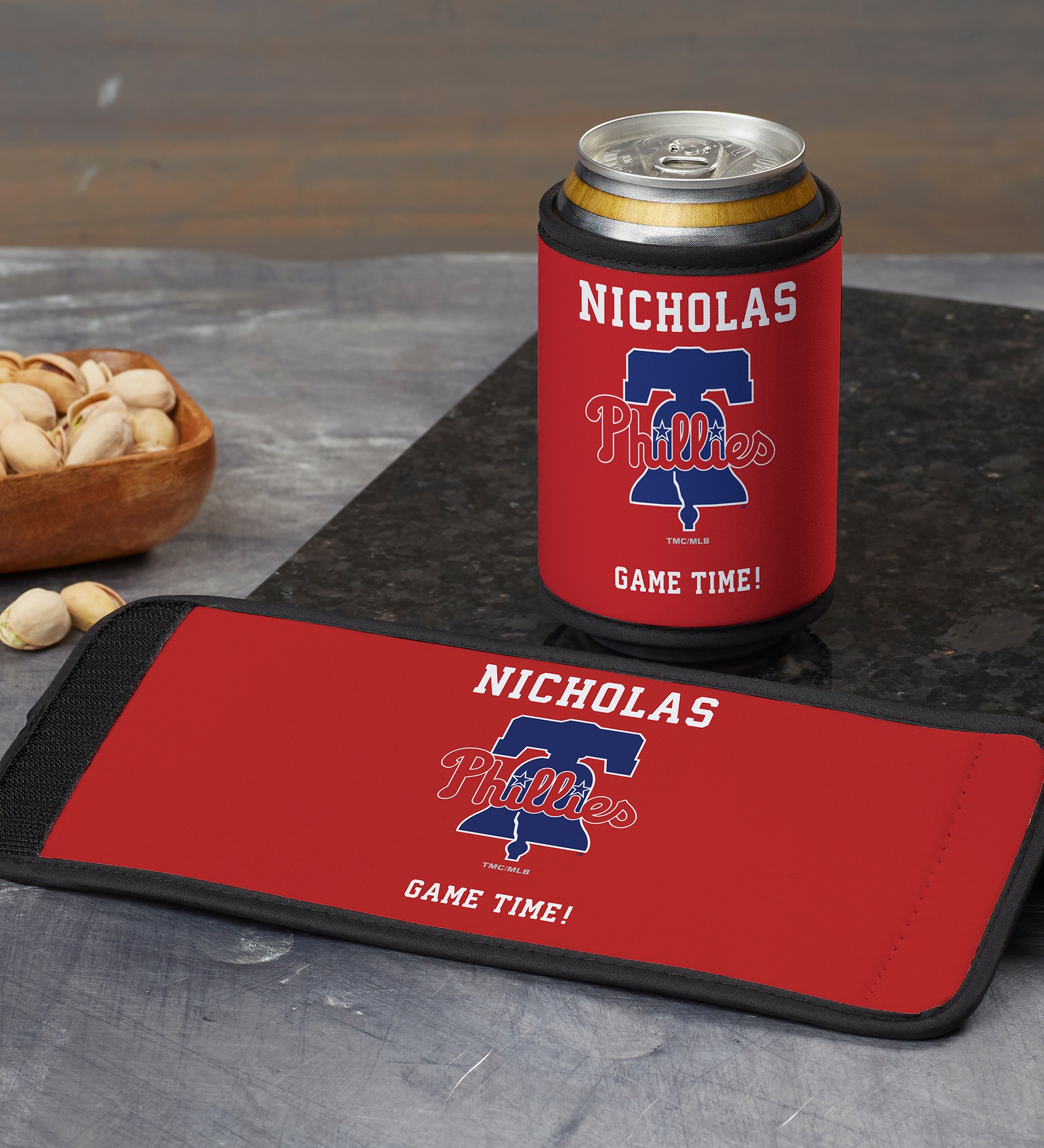 MLB Philadelphia Phillies Personalized Can & Bottle Wrap