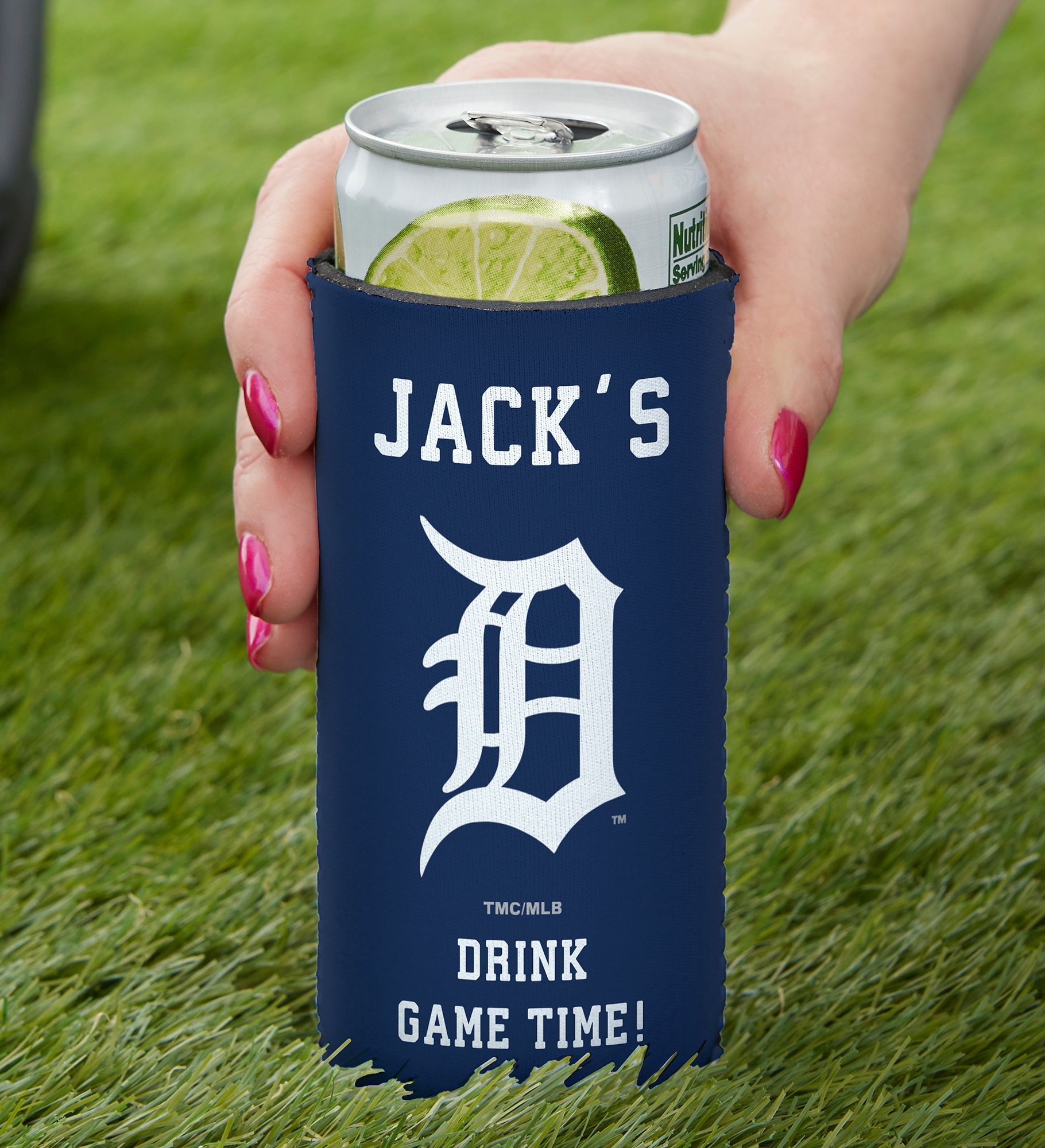 MLB Detroit Tigers Personalized Slim Can Holder
