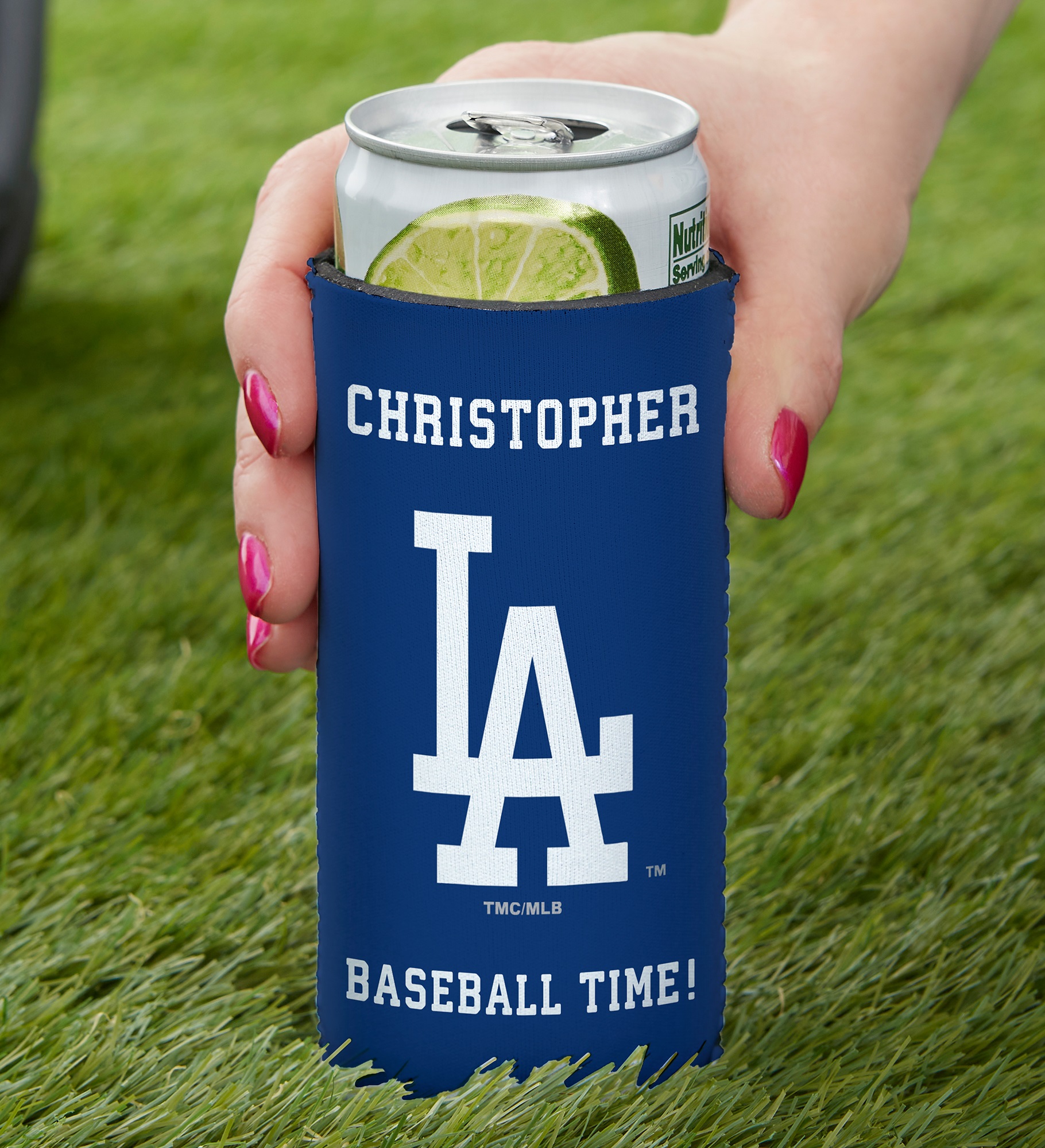 MLB Los Angeles Dodgers Personalized Slim Can Holder