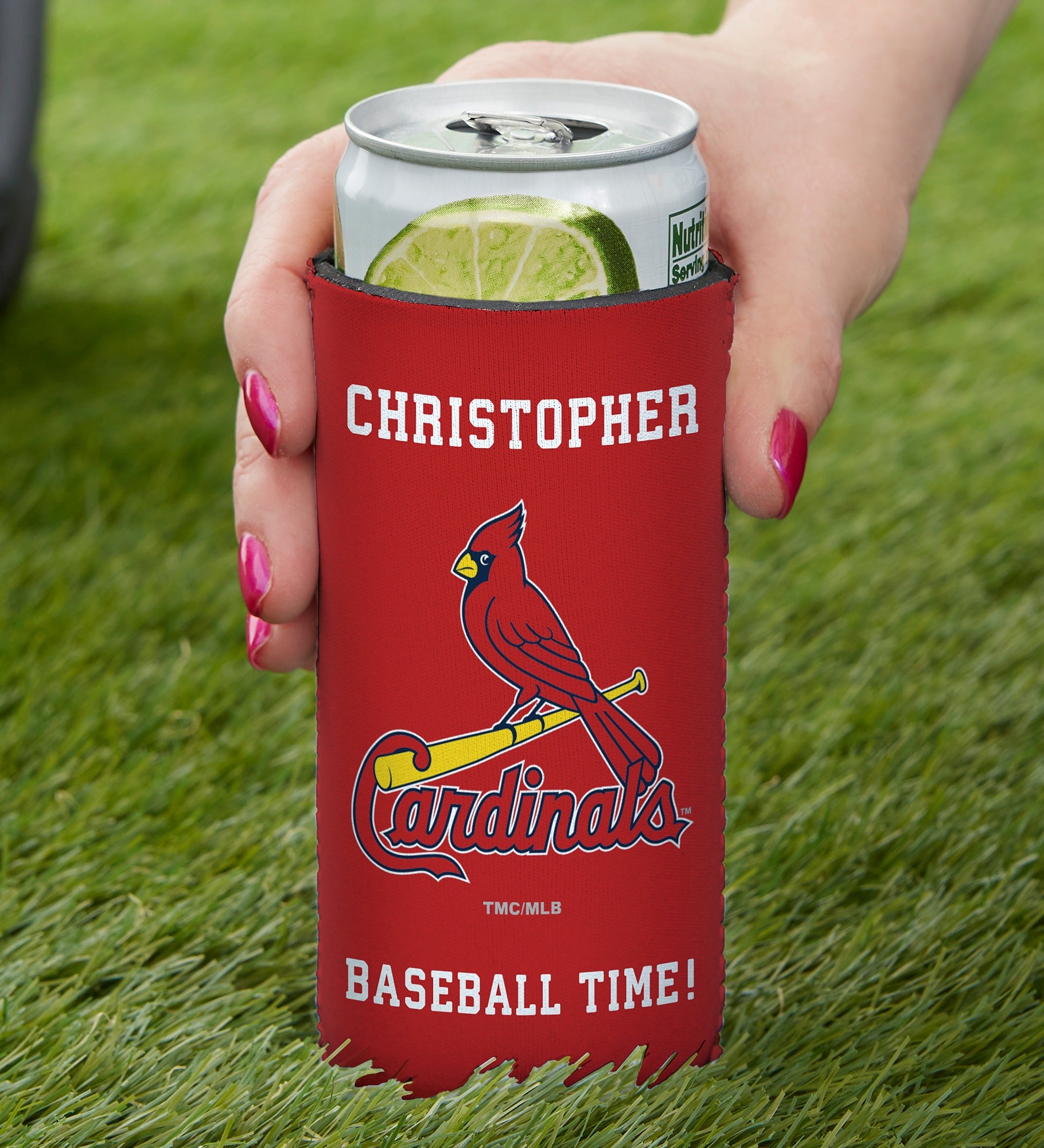 MLB St. Louis Cardinals Personalized Slim Can Holder
