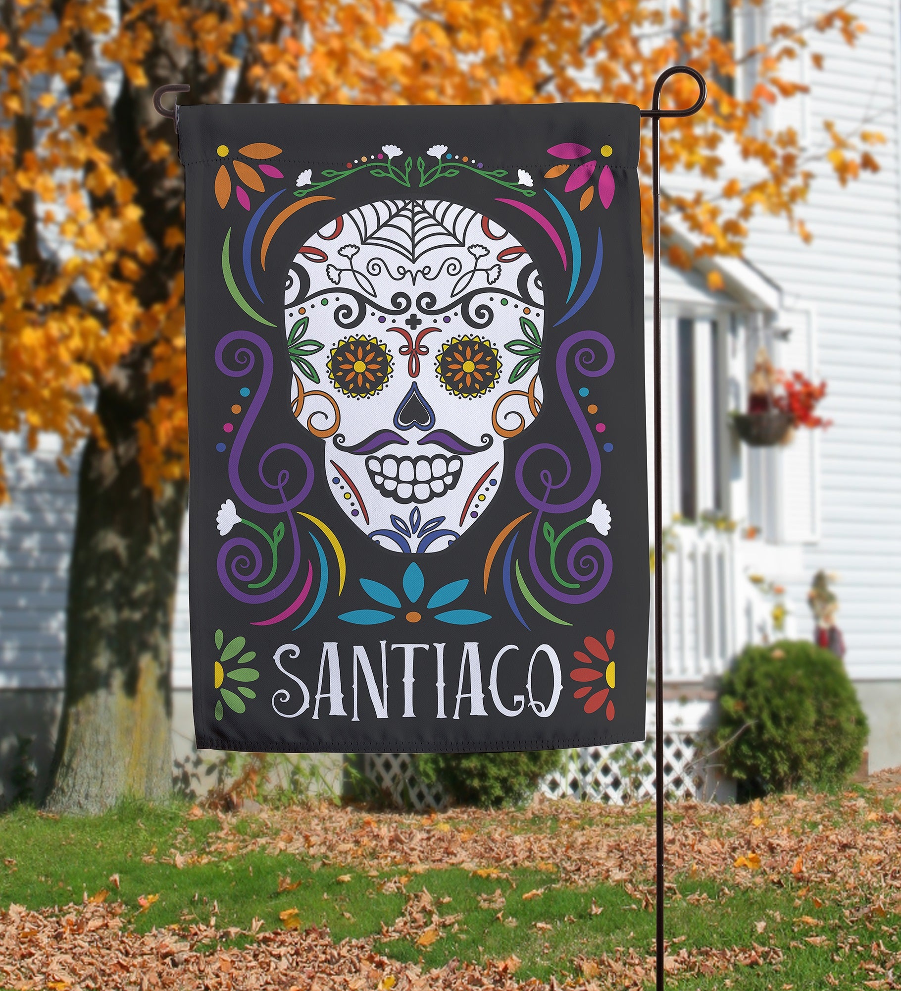 Day of the Dead Personalized Garden Flag