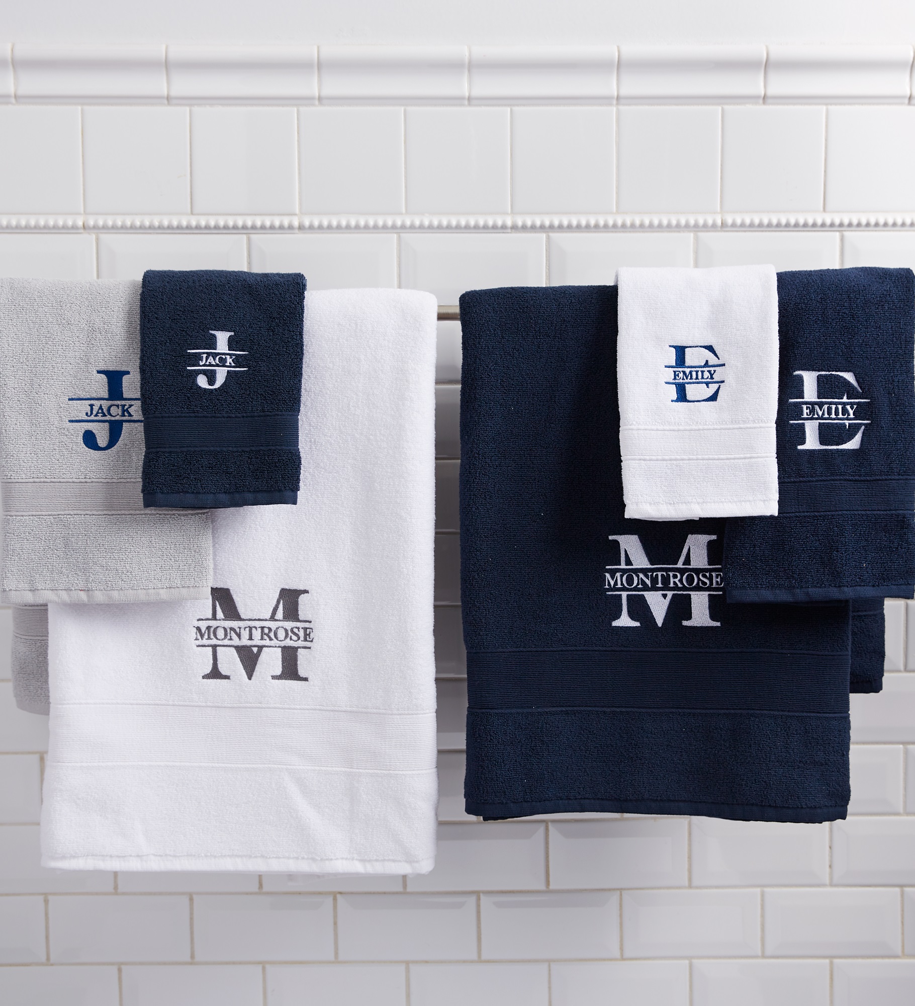 Lavish Last Name Embroidered Luxury Cotton Bath Towel Collection