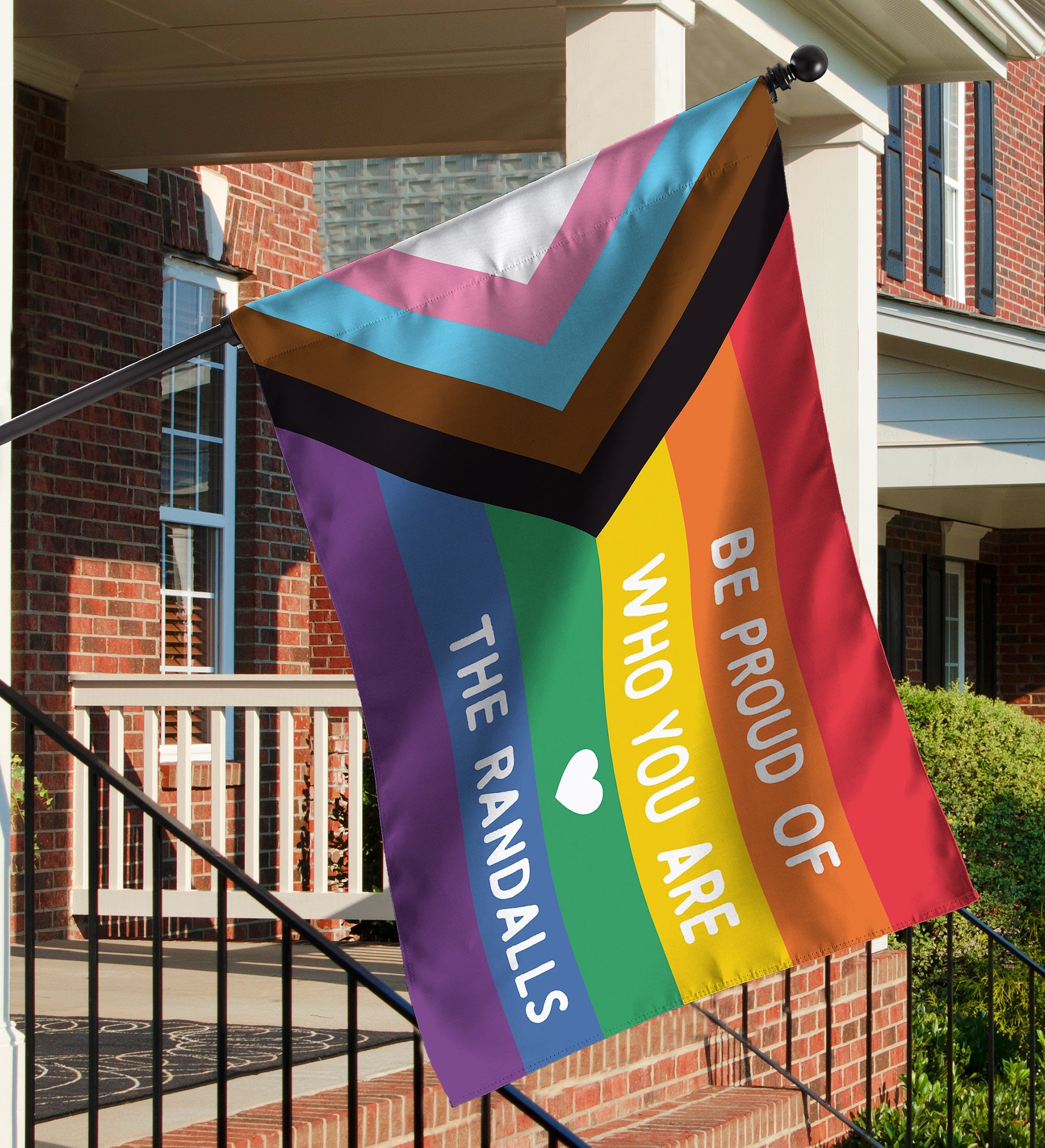 Love Yourself Personalized House Flag