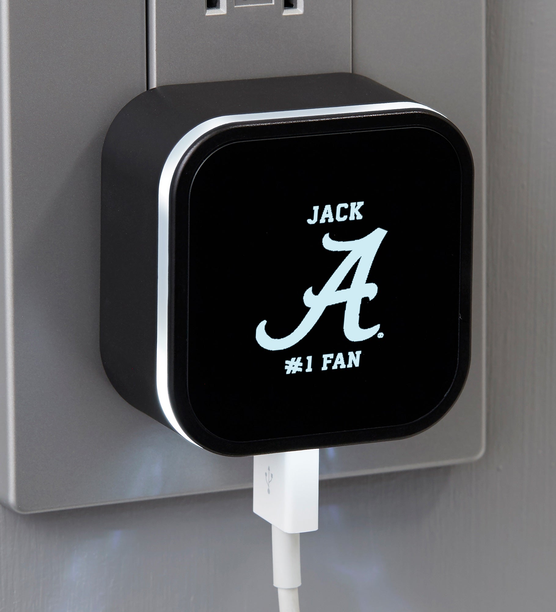 NCAA Alabama Crimson Tide Personalized LED Triple Port USB