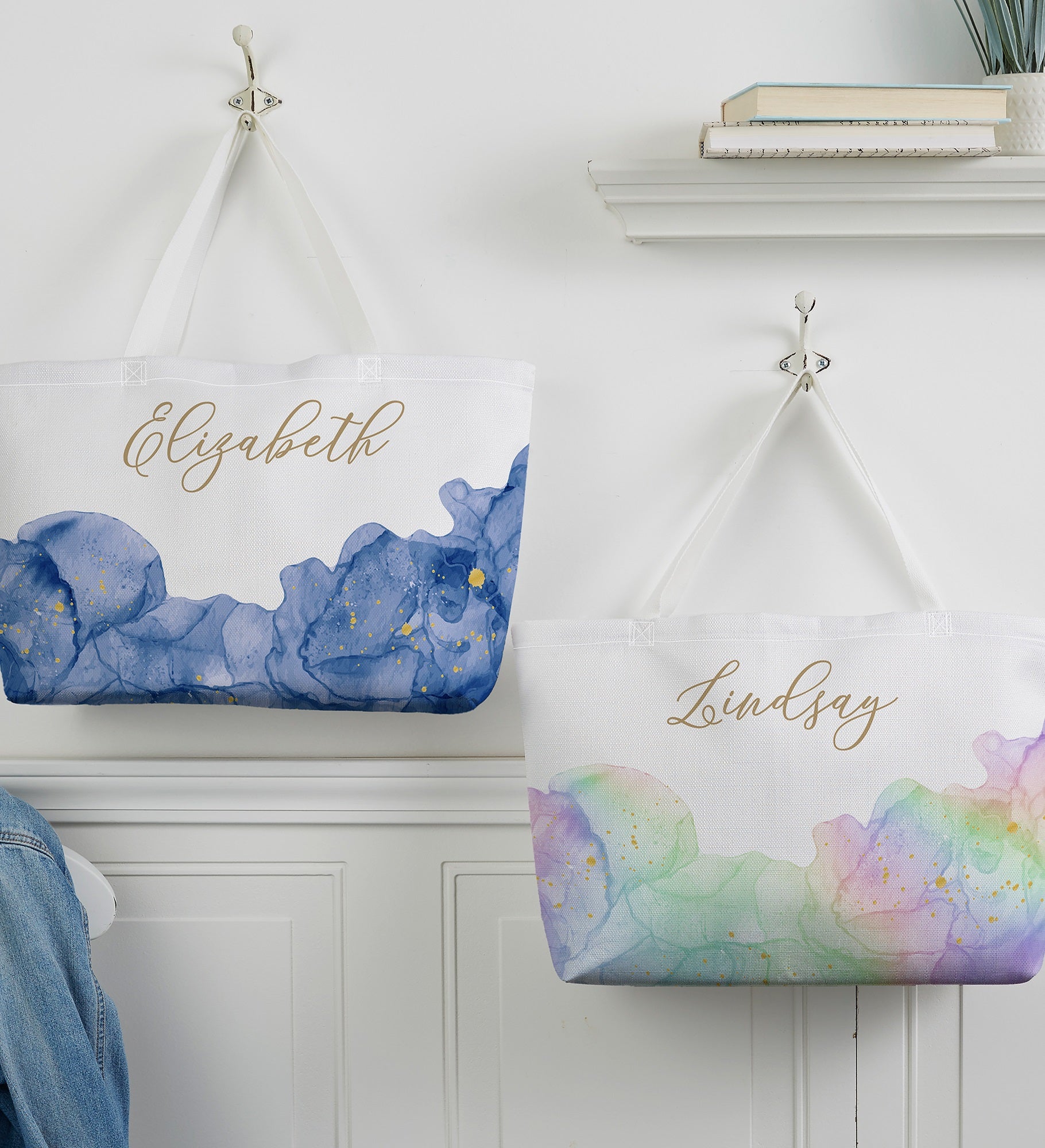 Birthstone Color Personalized Tote Bag