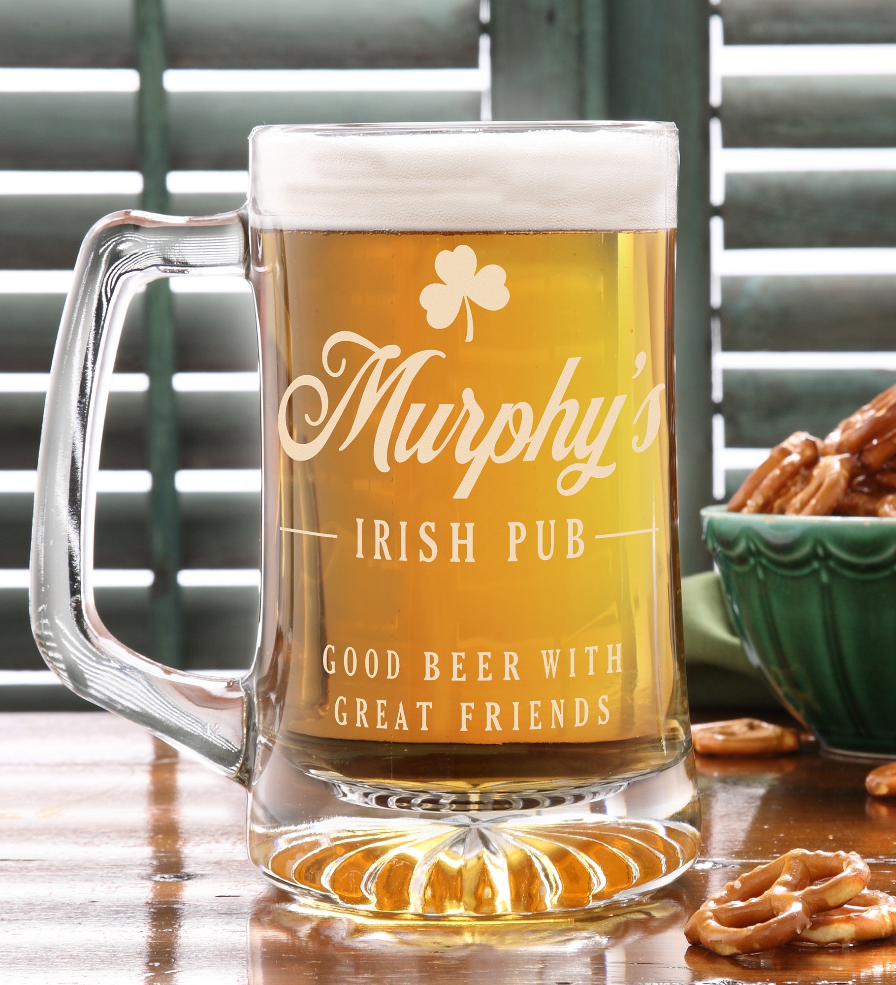 Irish Home Personalized 25 oz. Deep-Etch Beer Mug