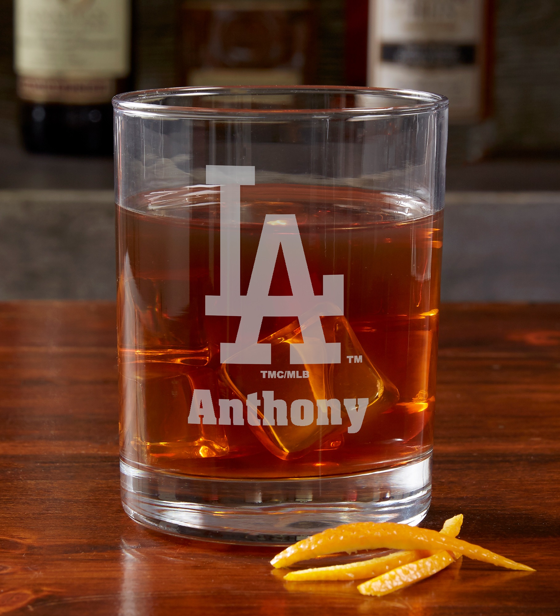 MLB Los Angeles Dodgers Engraved Old Fashioned Whiskey Glasses