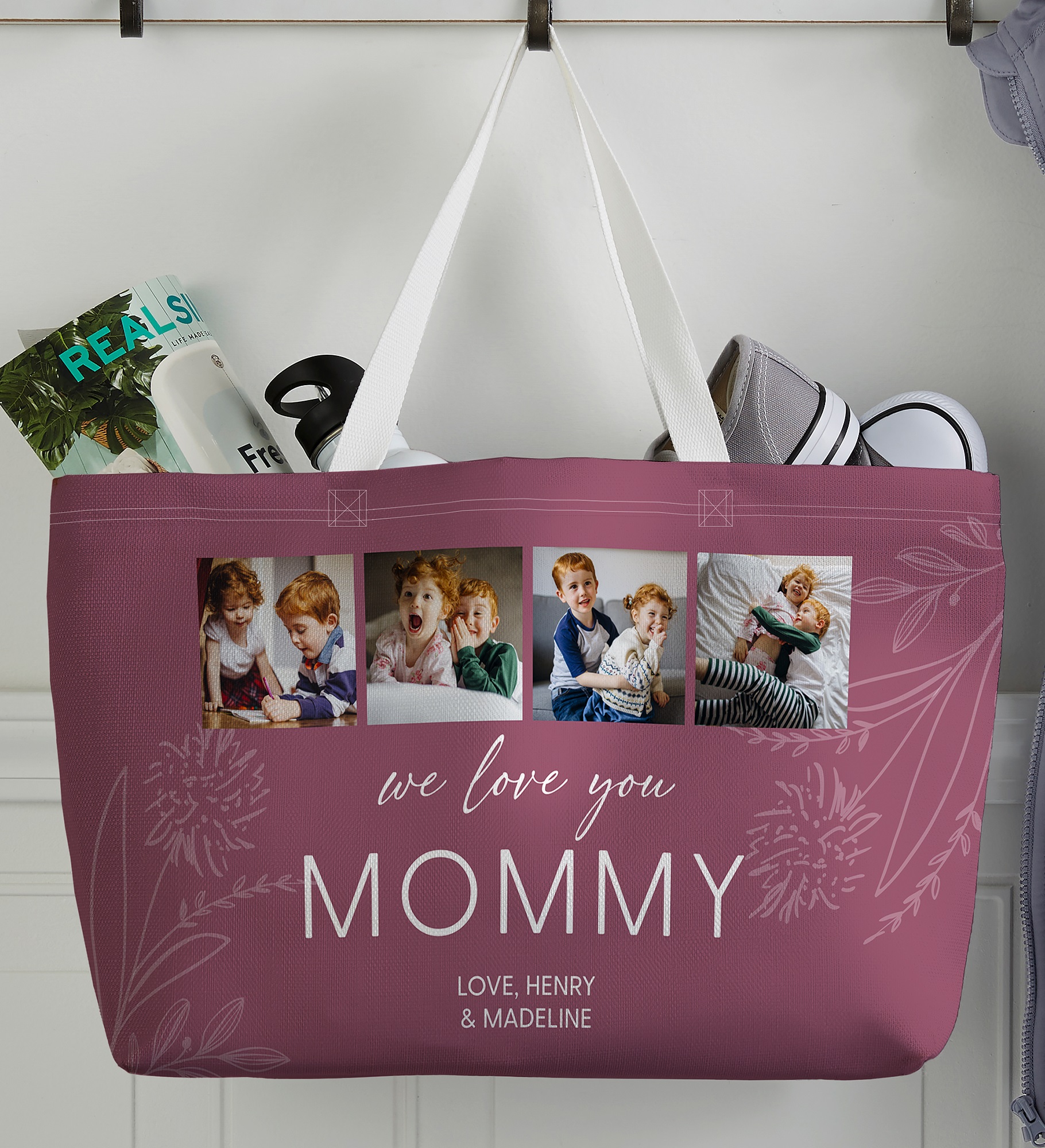 Her Memories Photo Collage Personalized Tote Bag
