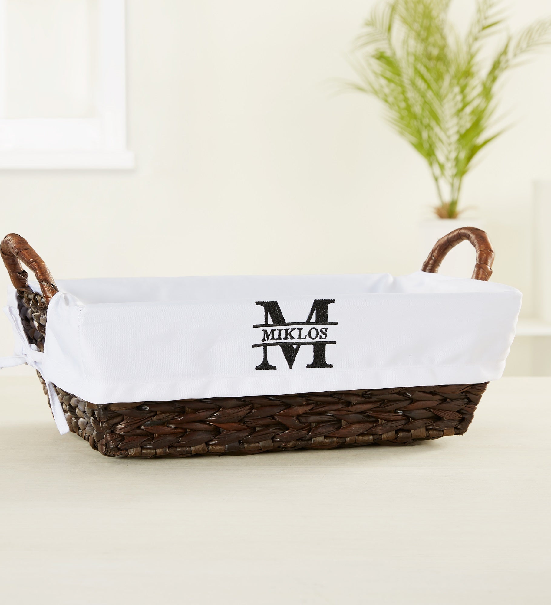 Lavish Last Name Embroidered Basket Liner