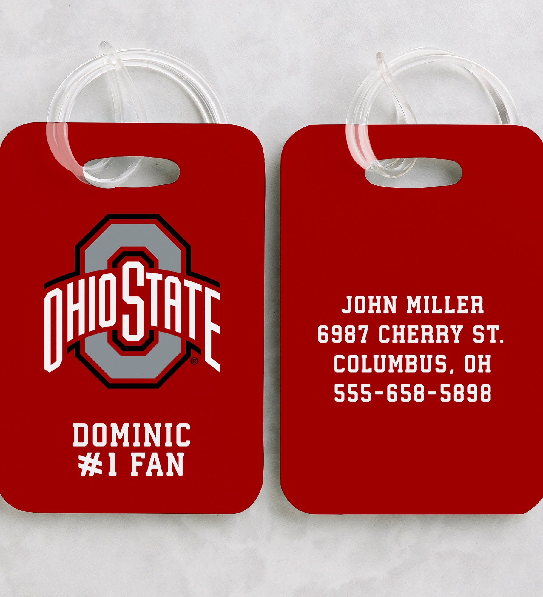 NCAA Ohio State Buckeyes Personalized Luggage Tag 2 Pc Set