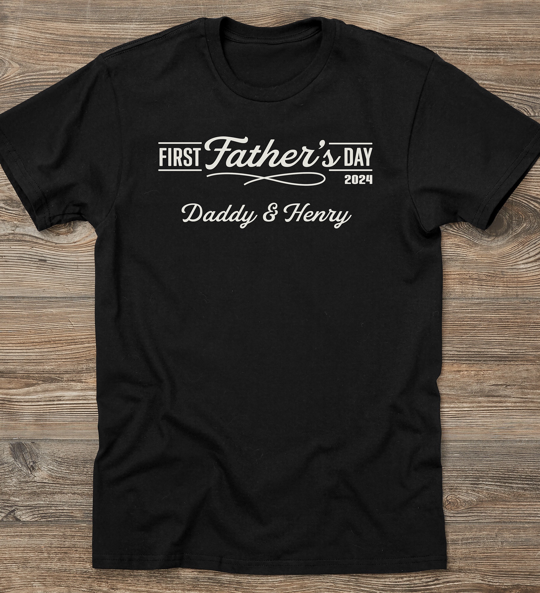 Daddy's First Father's Day Personalized Men's Shirts