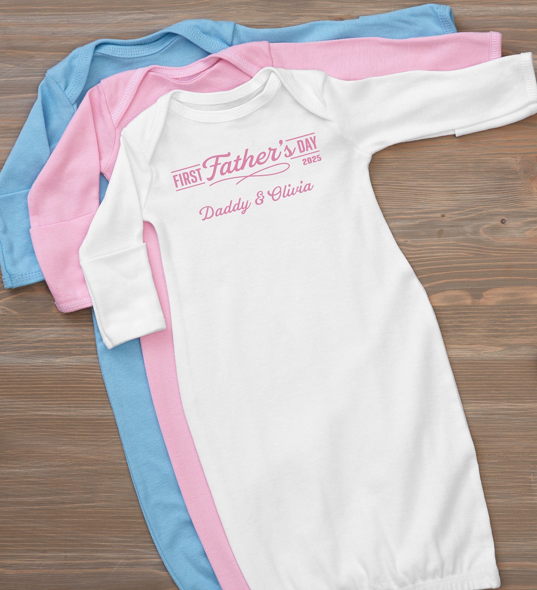 Daddy's First Father's Day Personalized Baby Clothing