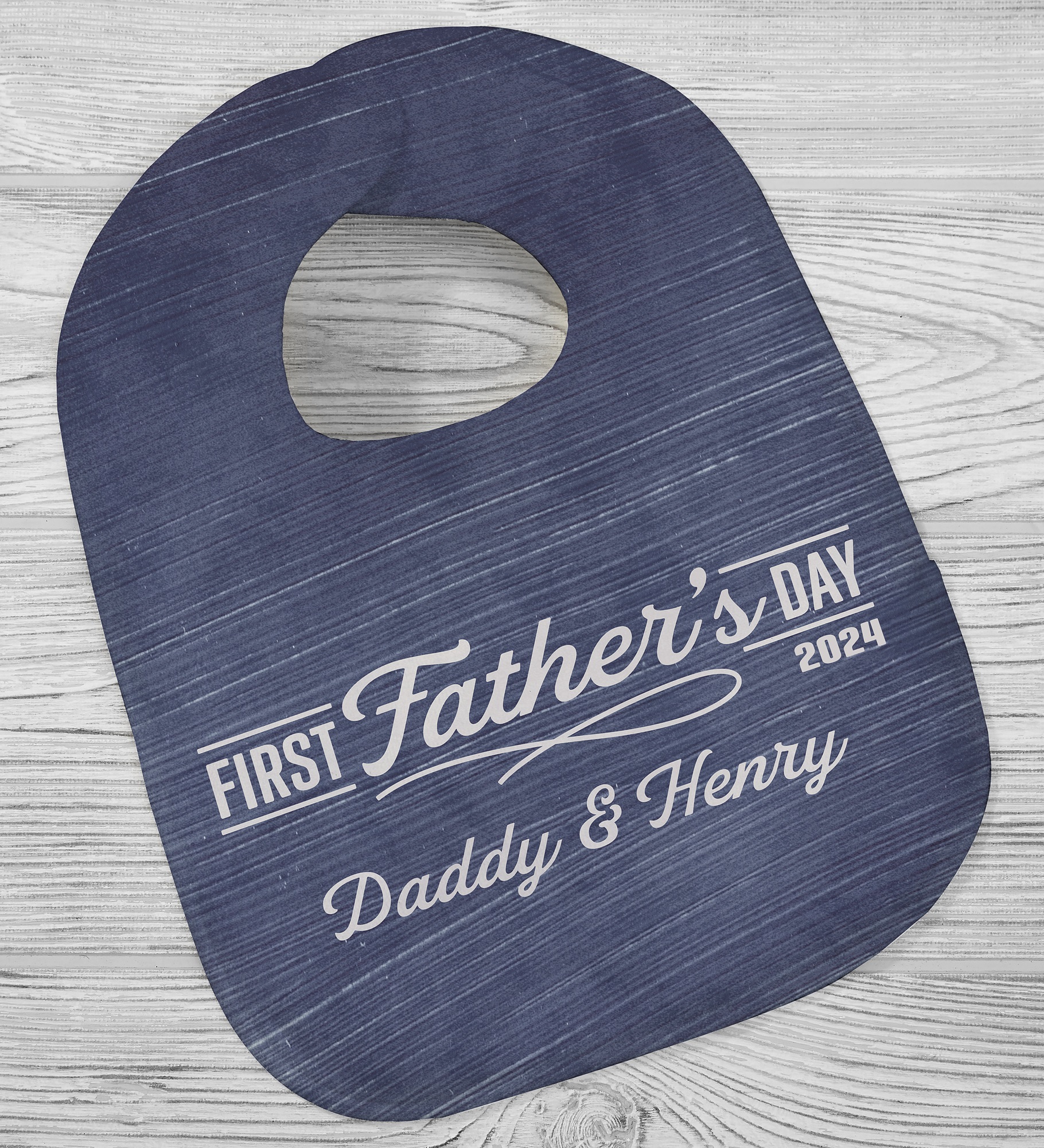 Daddy's First Father's Day Personalized Baby Bibs