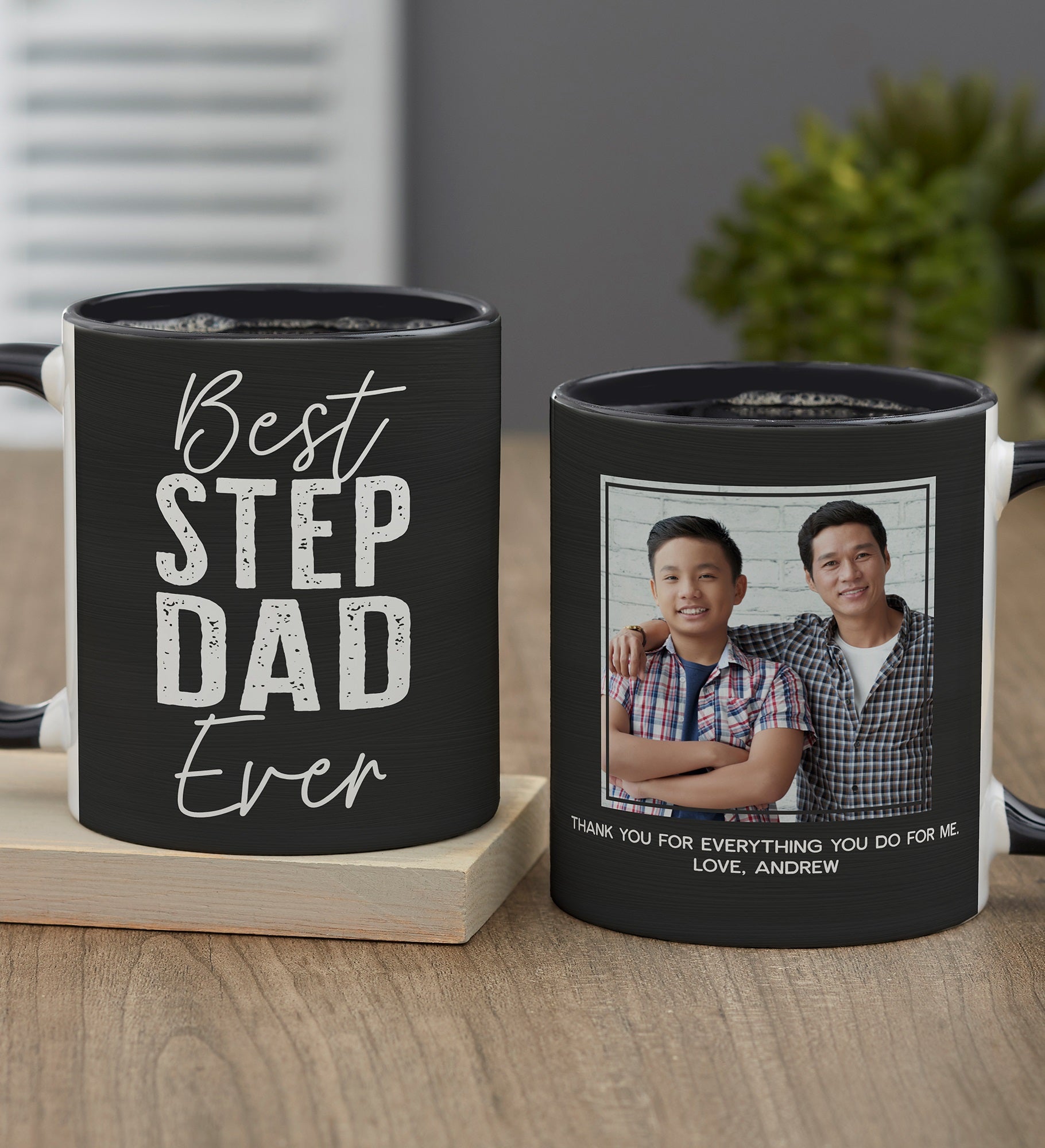 Best Step Dad Personalized Photo Coffee Mugs